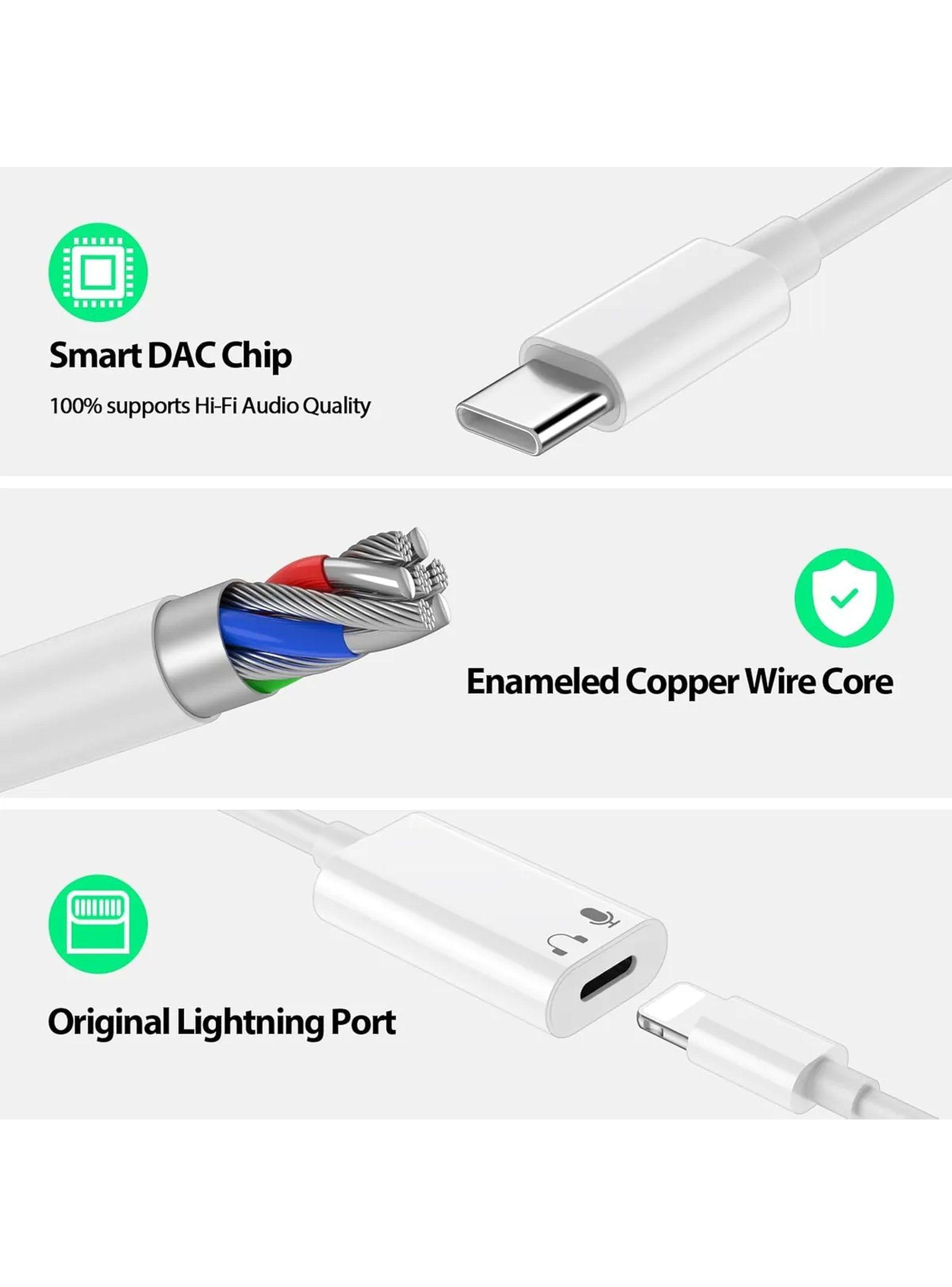 Adaptador USB-C a Lightning Compatible Con iPhone y iPad-5