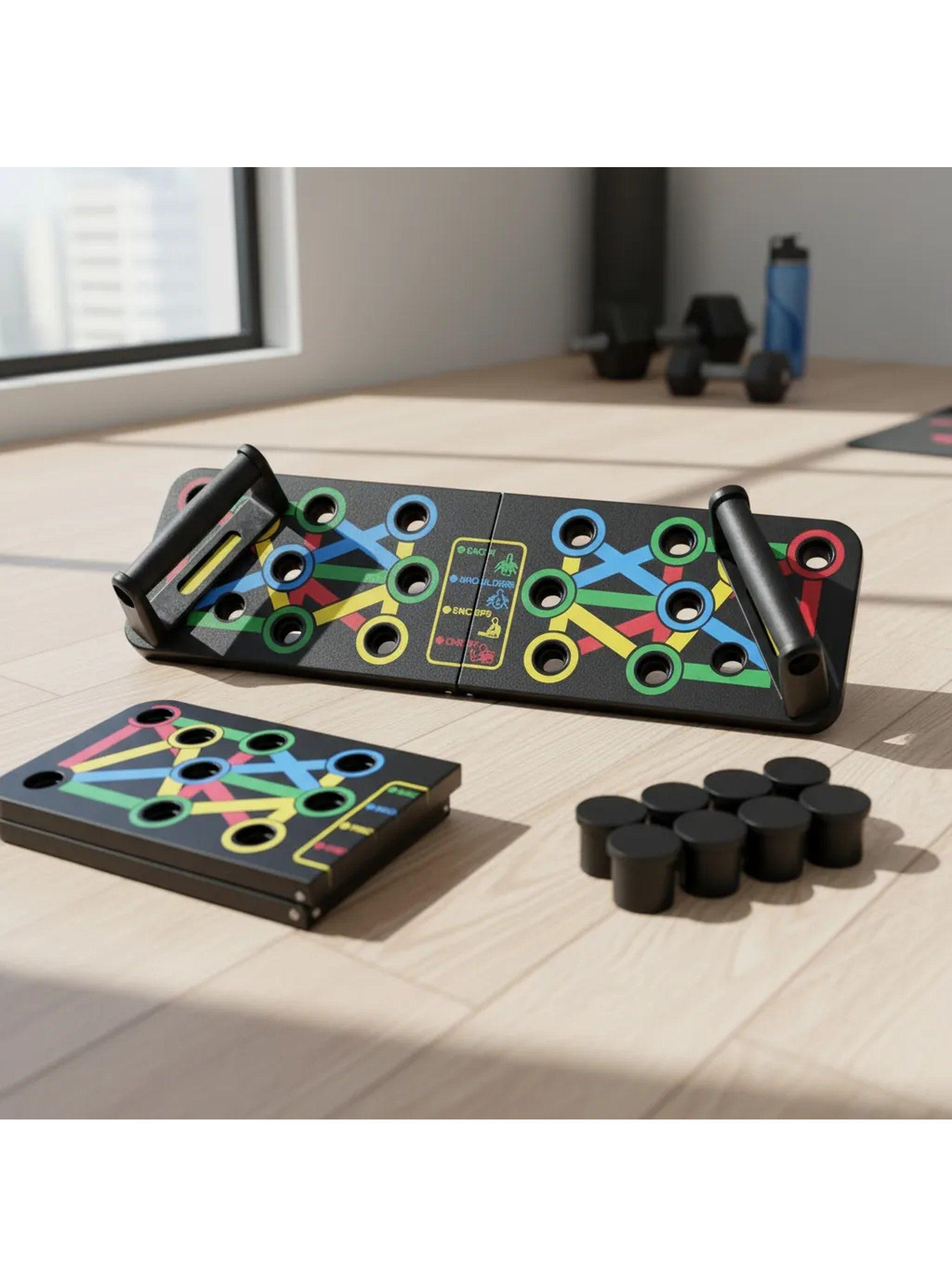 Tablero de Ejercicios Push-Up con Asas Ajustables y Base Antideslizante-3