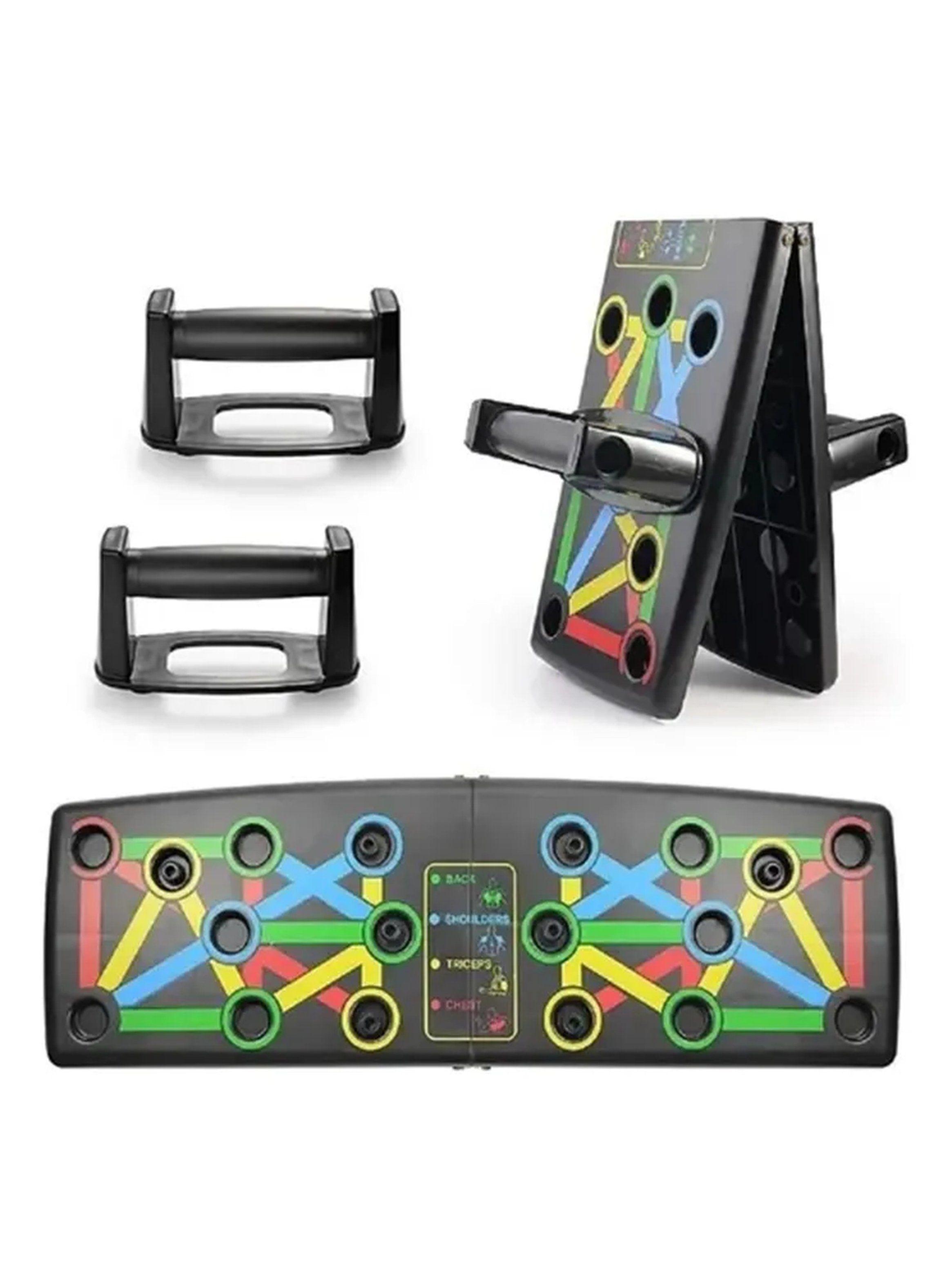 Tablero de Ejercicios Push-Up con Asas Ajustables y Base Antideslizante-4