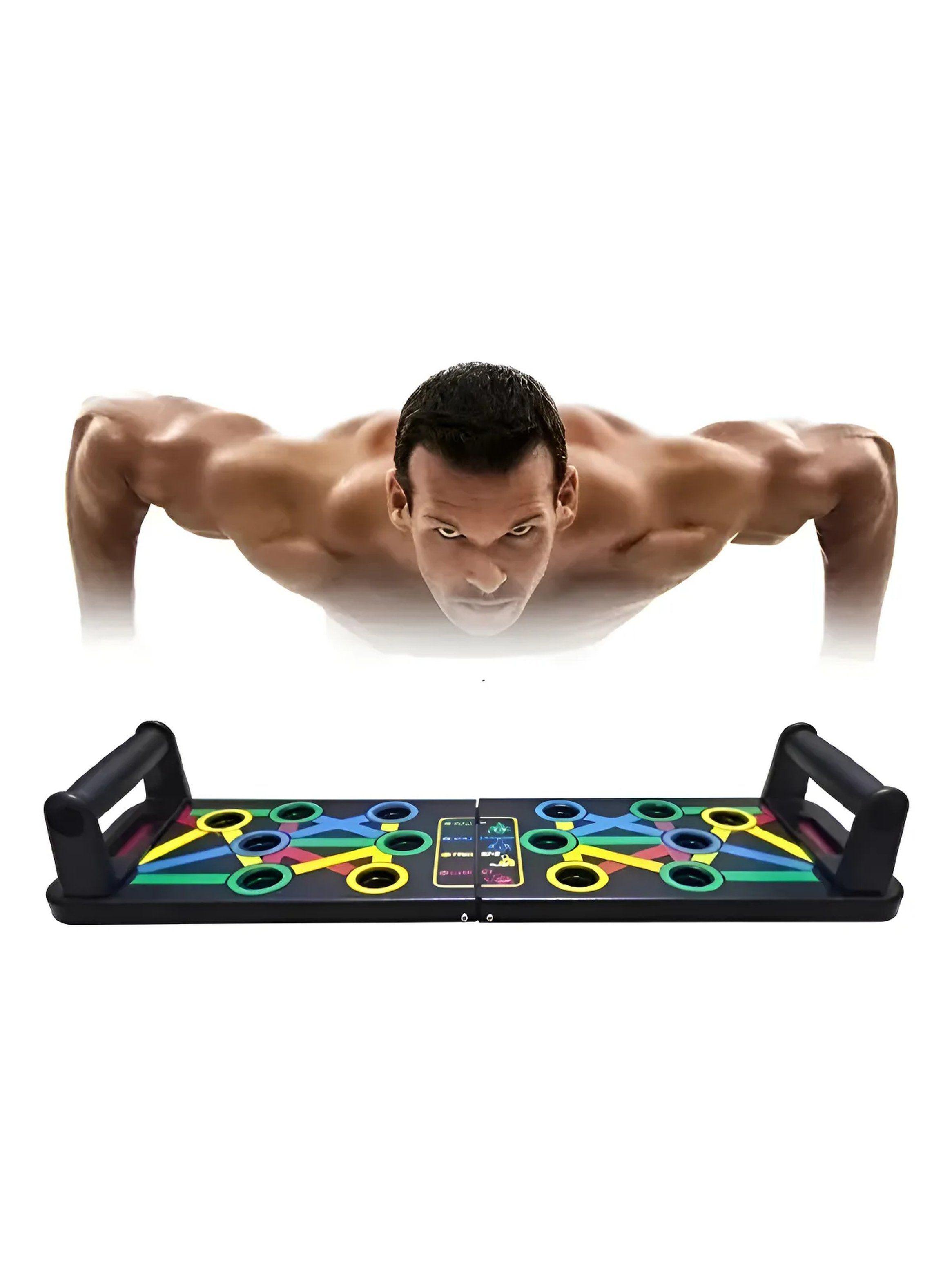 Tablero de Ejercicios Push-Up con Asas Ajustables y Base Antideslizante-9