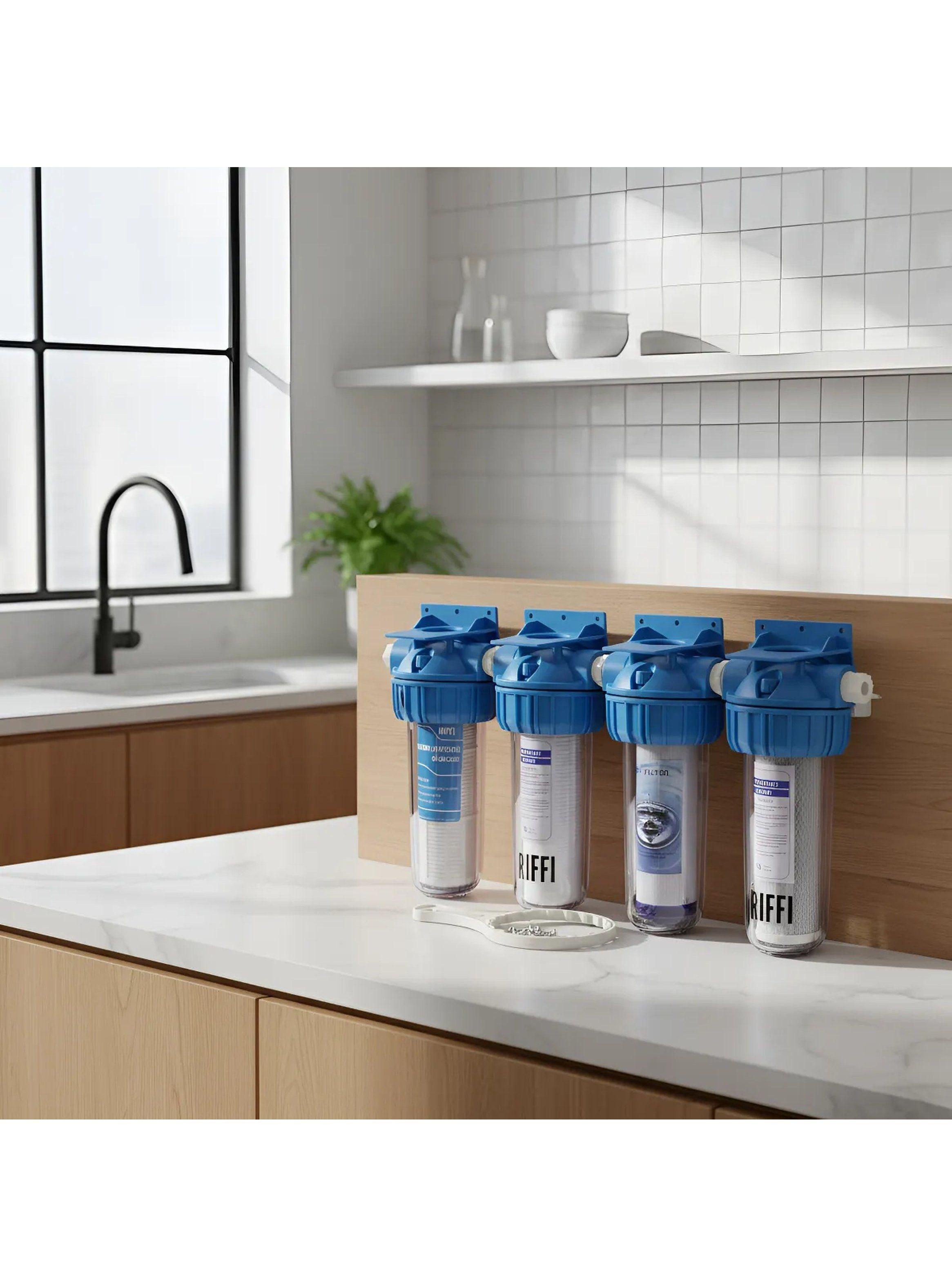 Sistema de Filtro de Agua Residencial 4 Etapas Bajo Mesón-0