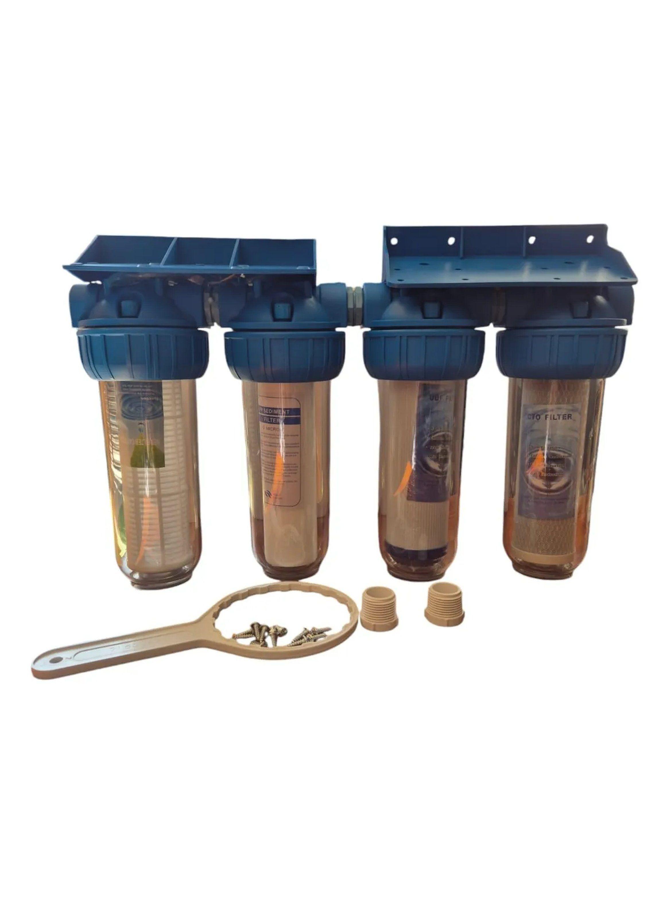 Sistema de Filtro de Agua Residencial 4 Etapas Bajo Mesón-7