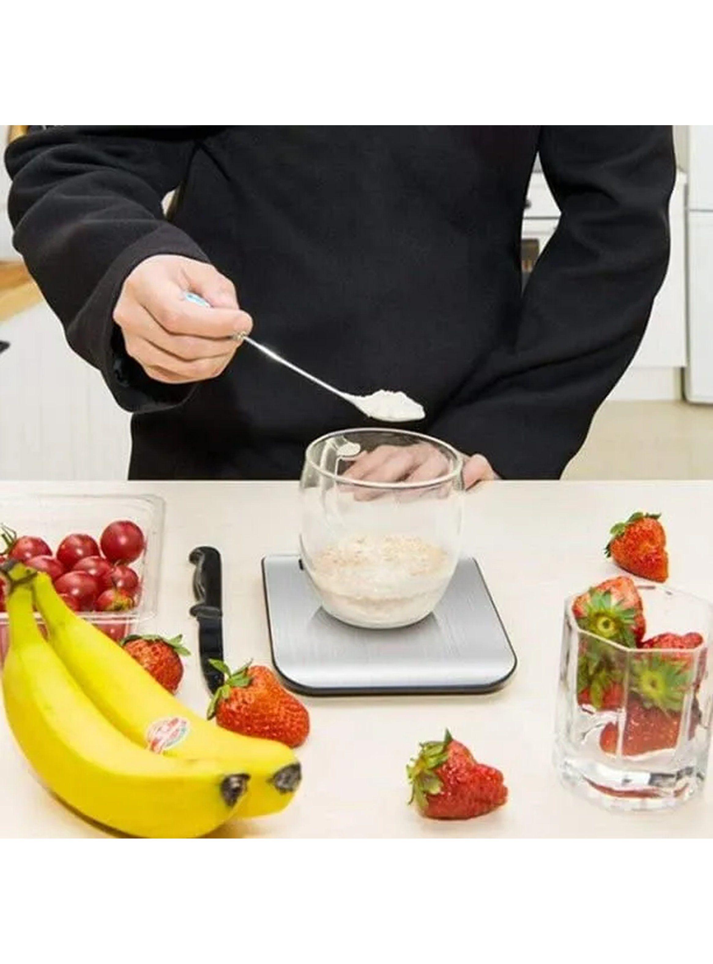 Balanza Digital de Cocina Acero Inoxidable 5kg Pantalla LED-3