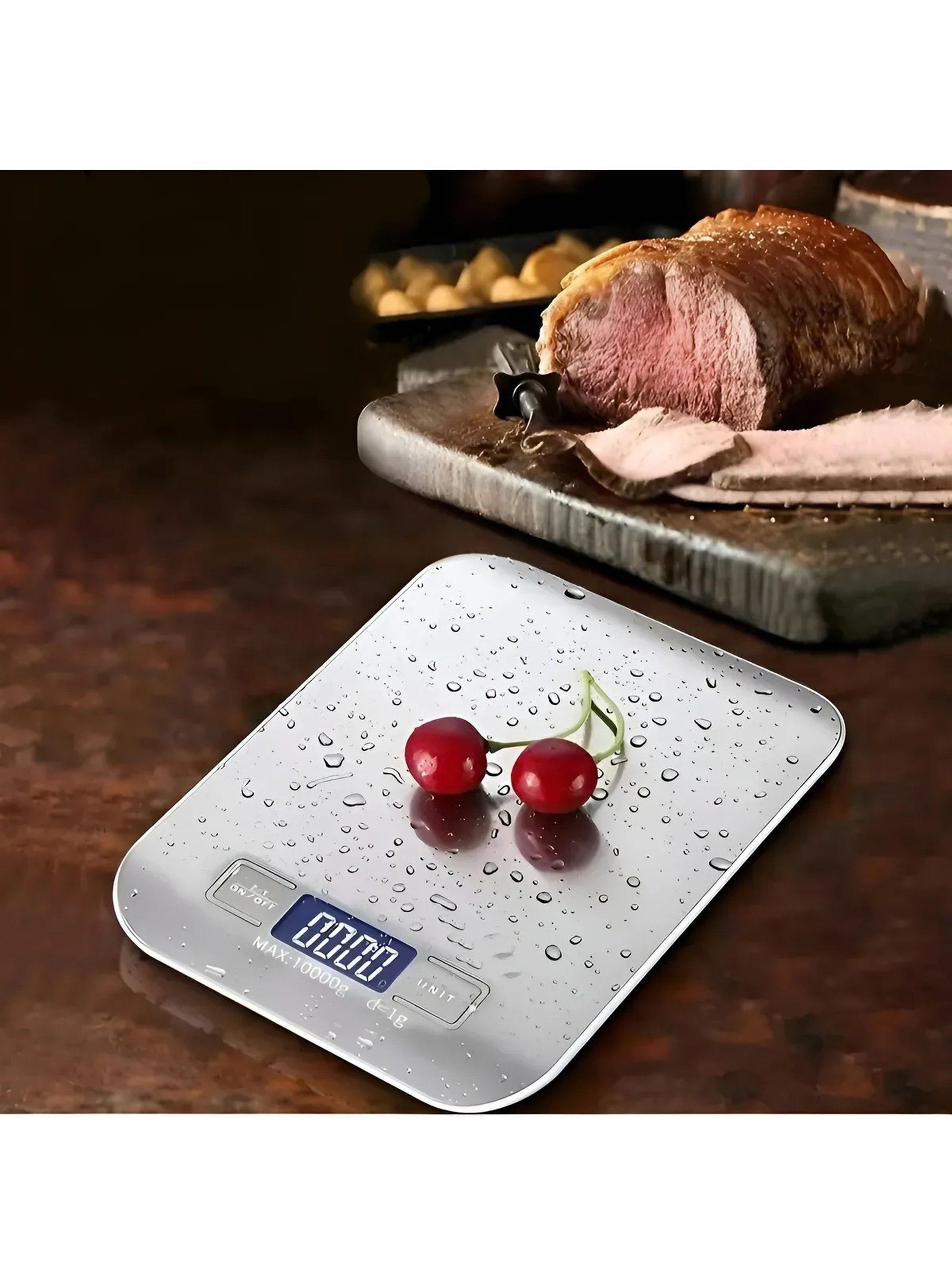 Balanza Digital de Cocina Acero Inoxidable 5kg Pantalla LED-6