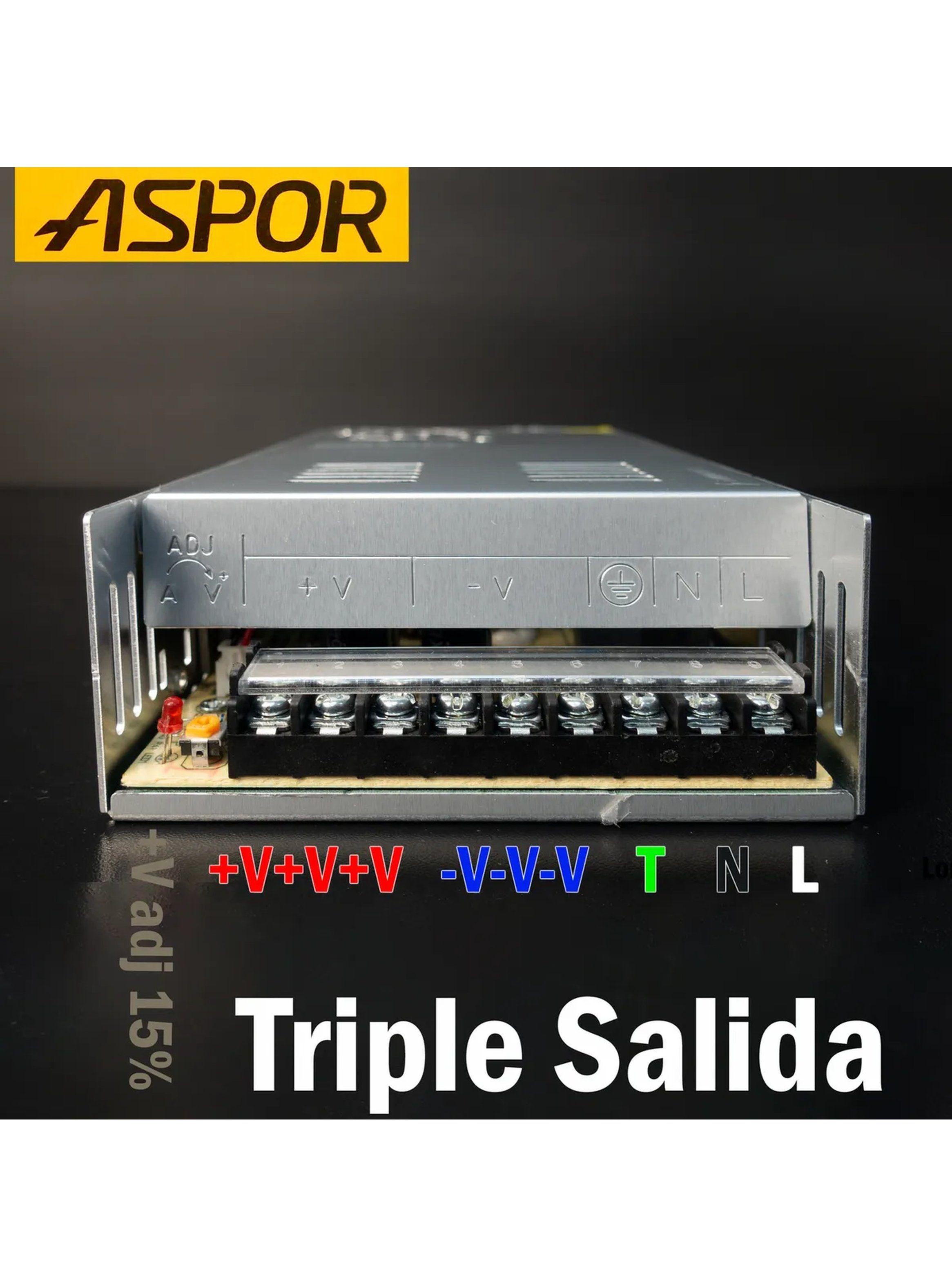 Fuente de Alimentación 600W Salida Triple Ajustable-2