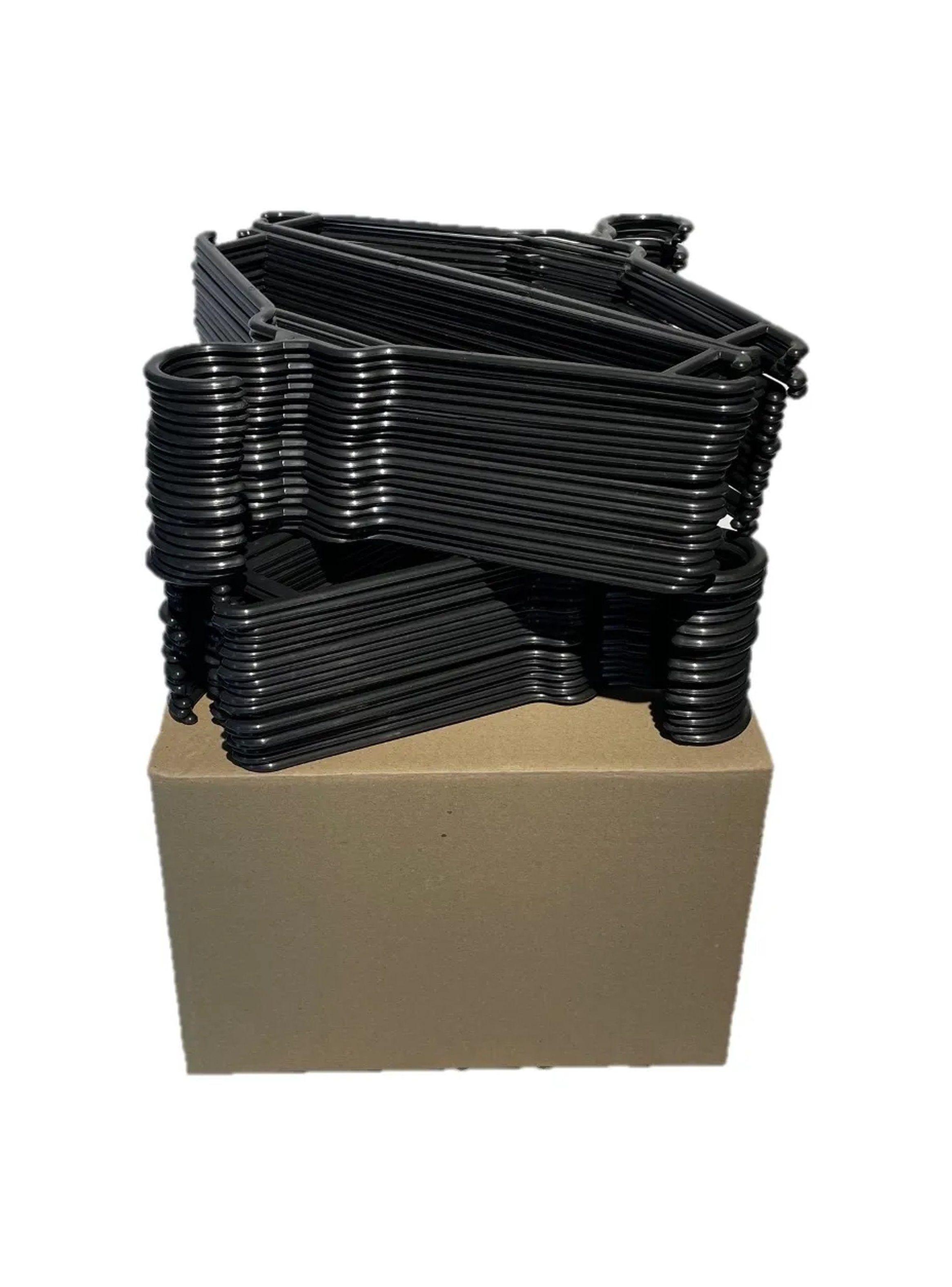 Perchas de Plástico Negro Pack de 80 Unidad-0