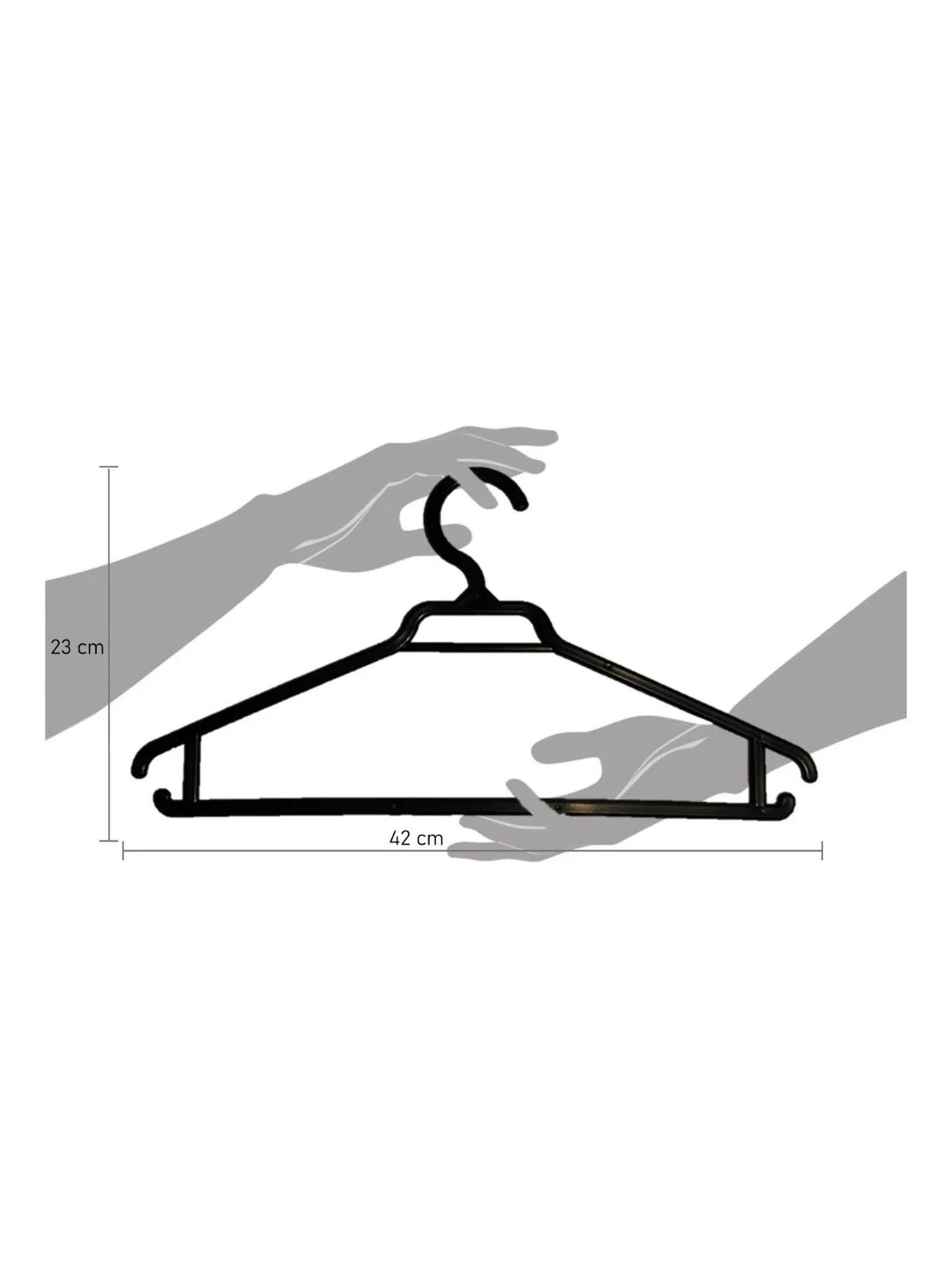 Perchas de Plástico Negro Pack de 80 Unidad-3