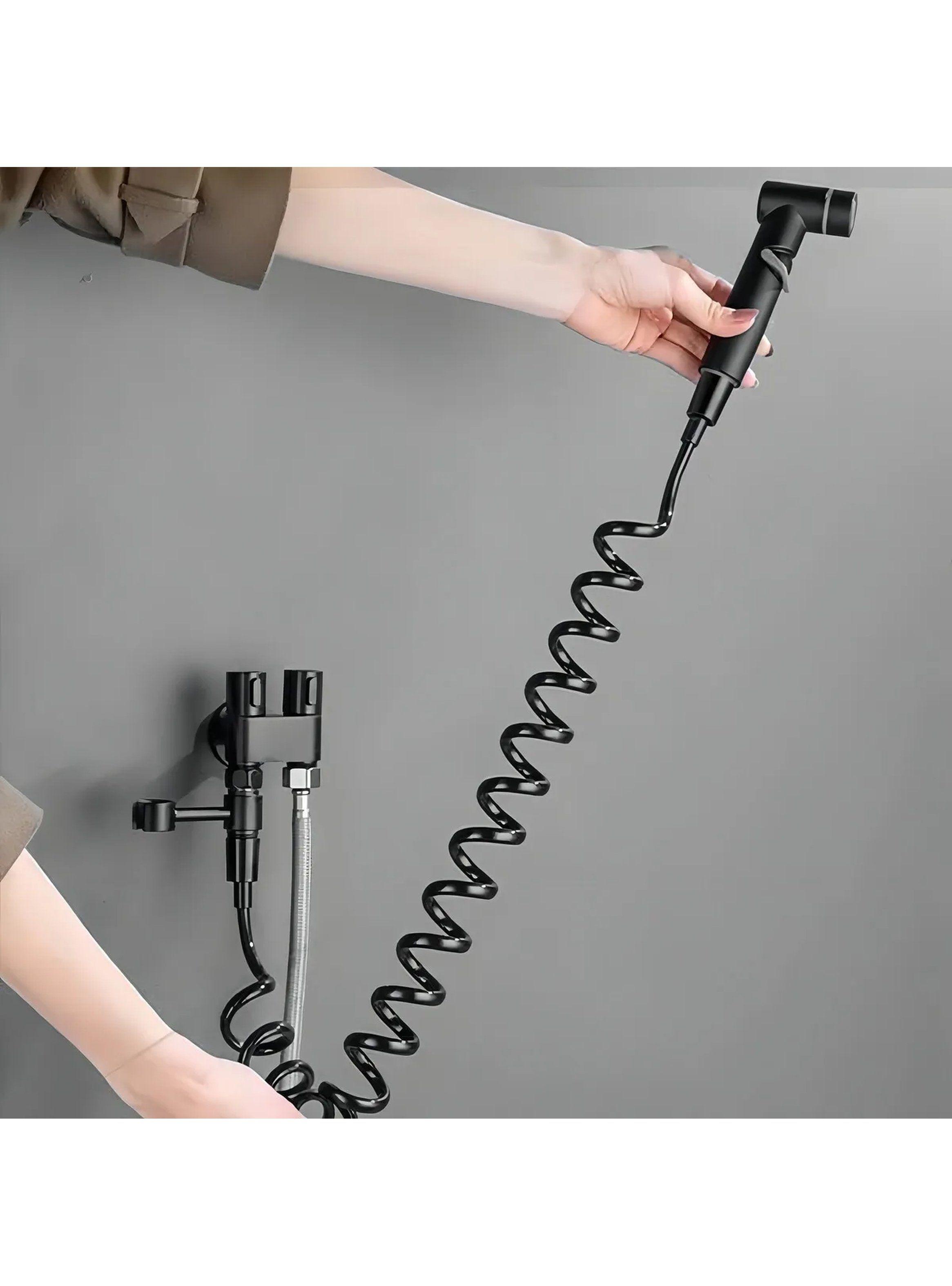 Set De Ducha Manual Bidet Acero Inoxidable Color Negro-2