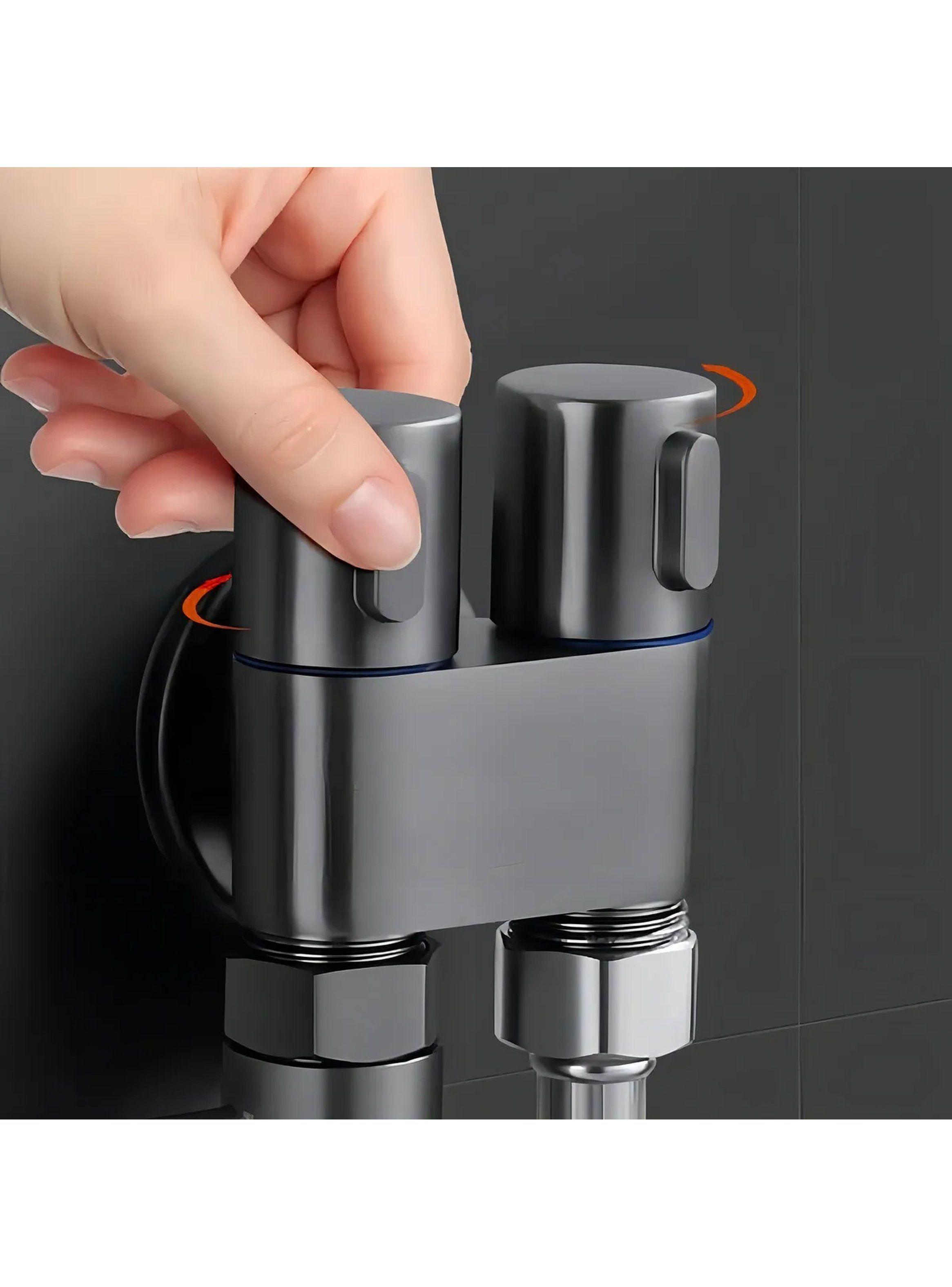 Set De Ducha Manual Bidet Acero Inoxidable Color Negro-3