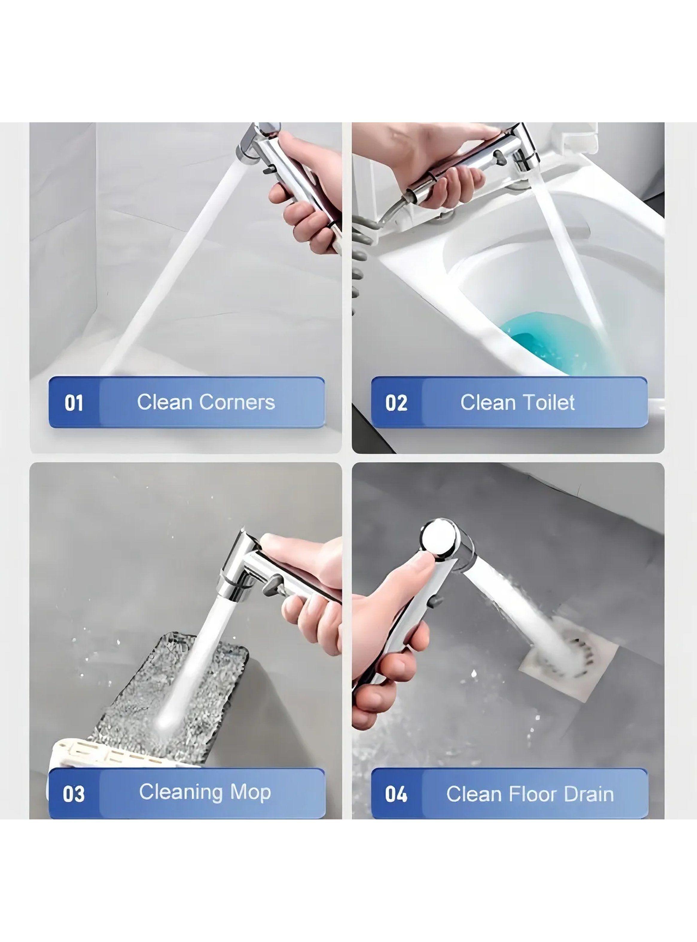 Set De Ducha Manual Bidet Acero Inoxidable Color Negro-5