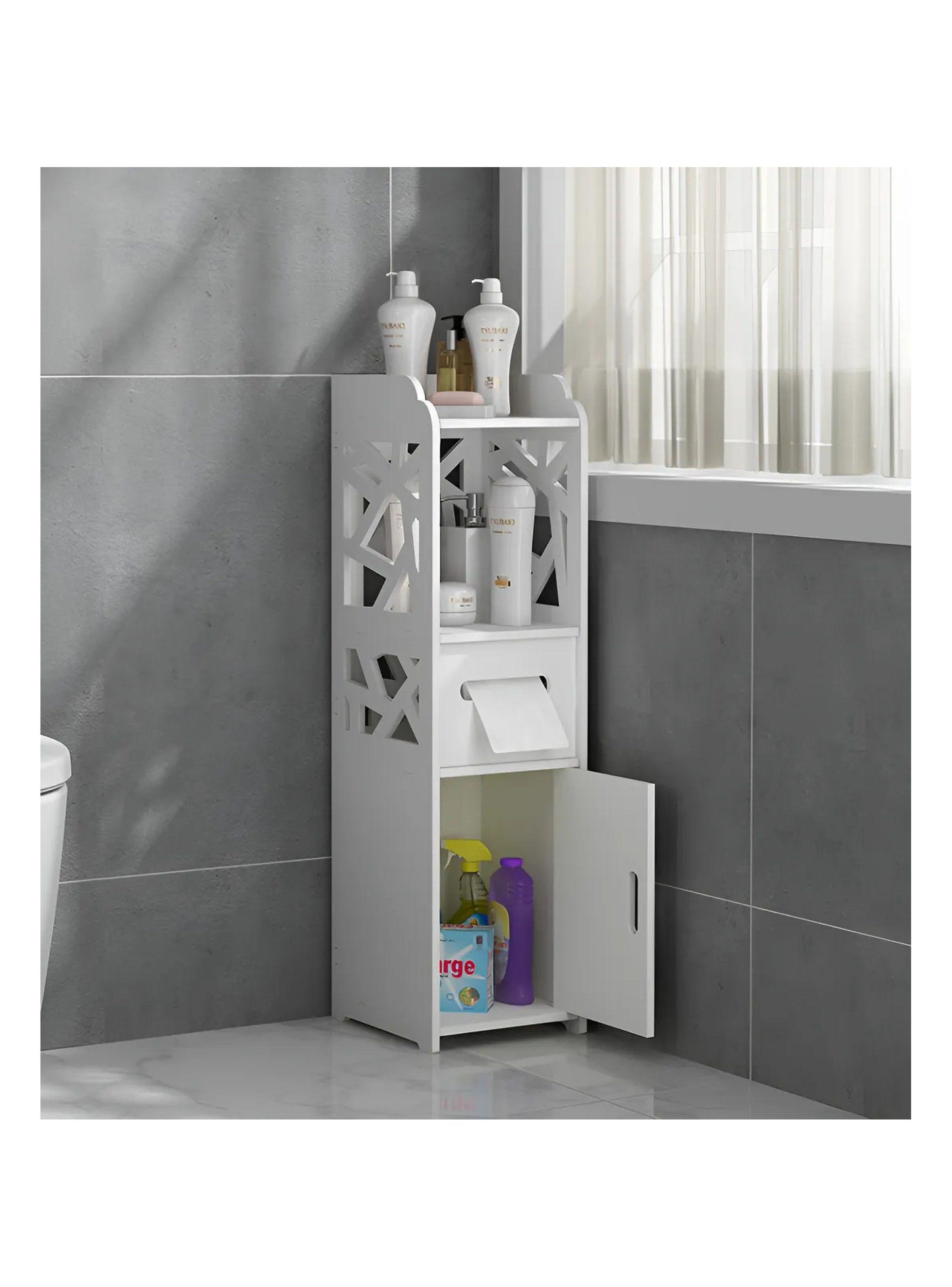Estantería Multiusos PVC Resistente Blanca con Puertas y Compartimentos-4