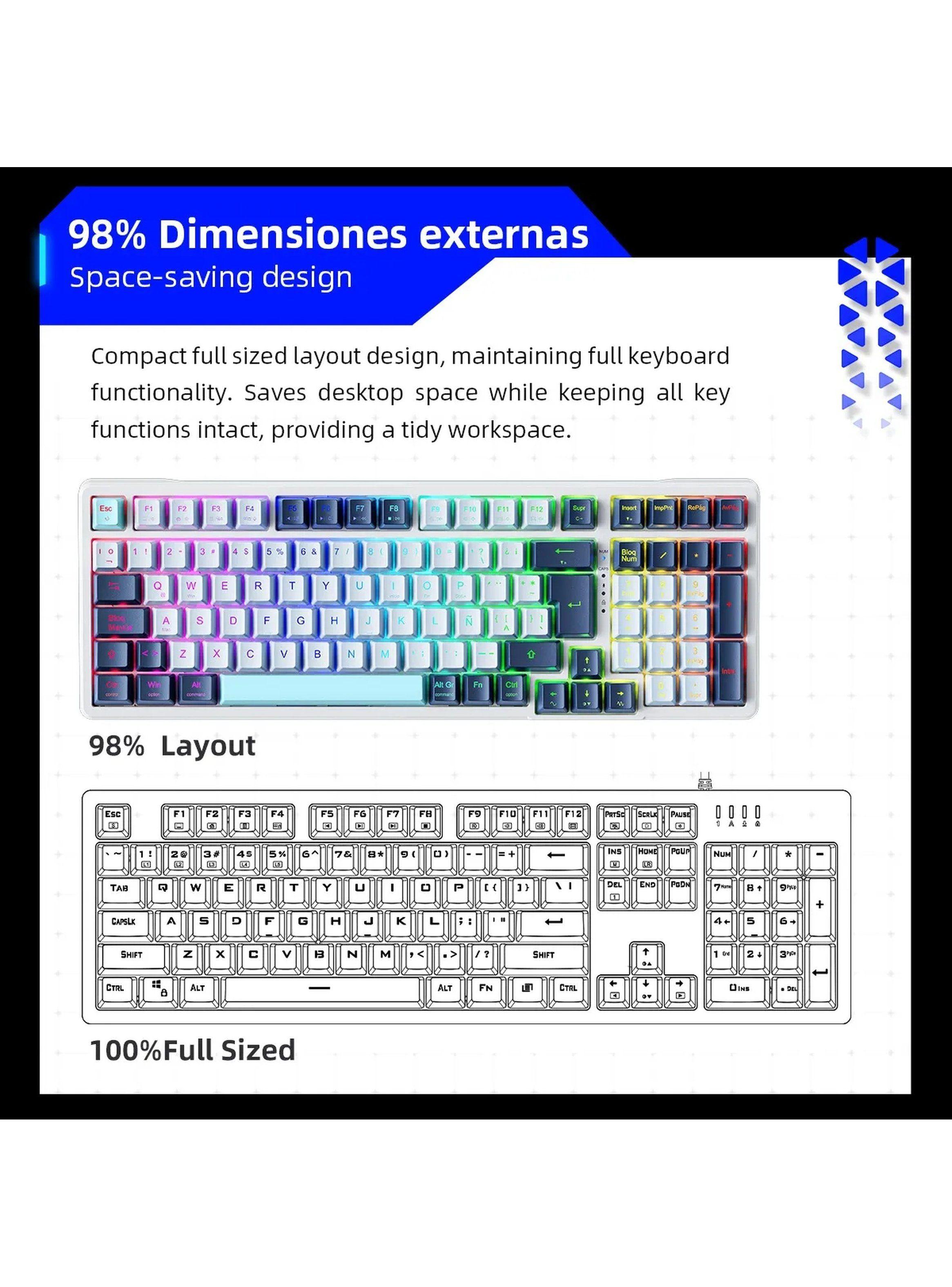 Teclado Mecánico RGB Intercambiable PBT Doble Inyección-5
