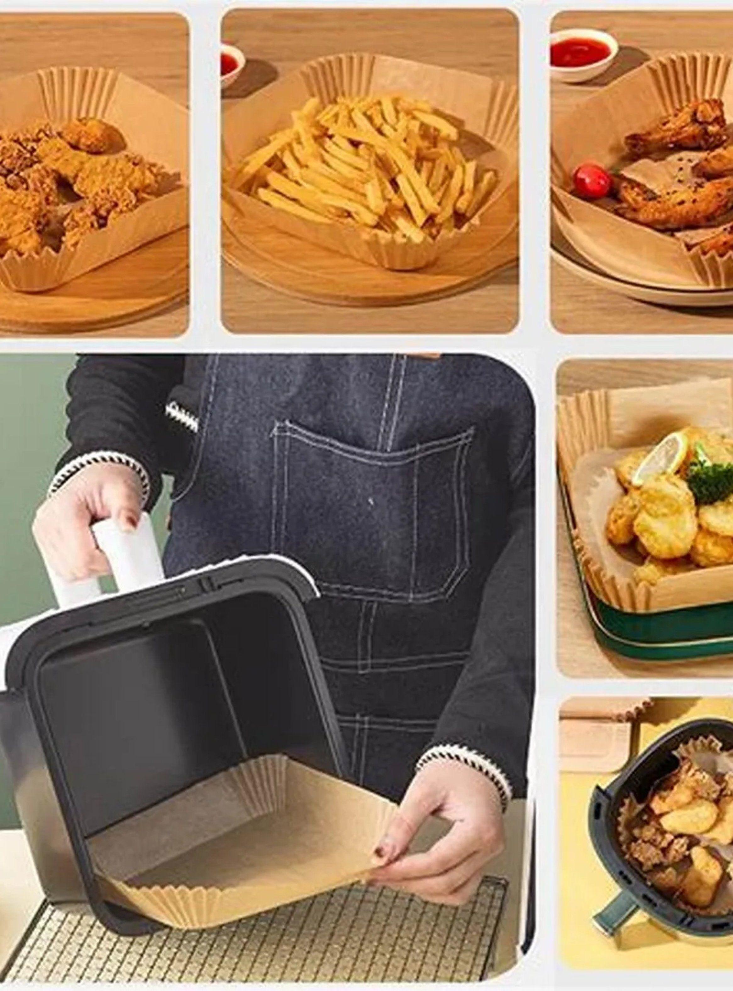 Cestas de Papel para Freidora de Aire Antiadherente Resistentes Desechables-2