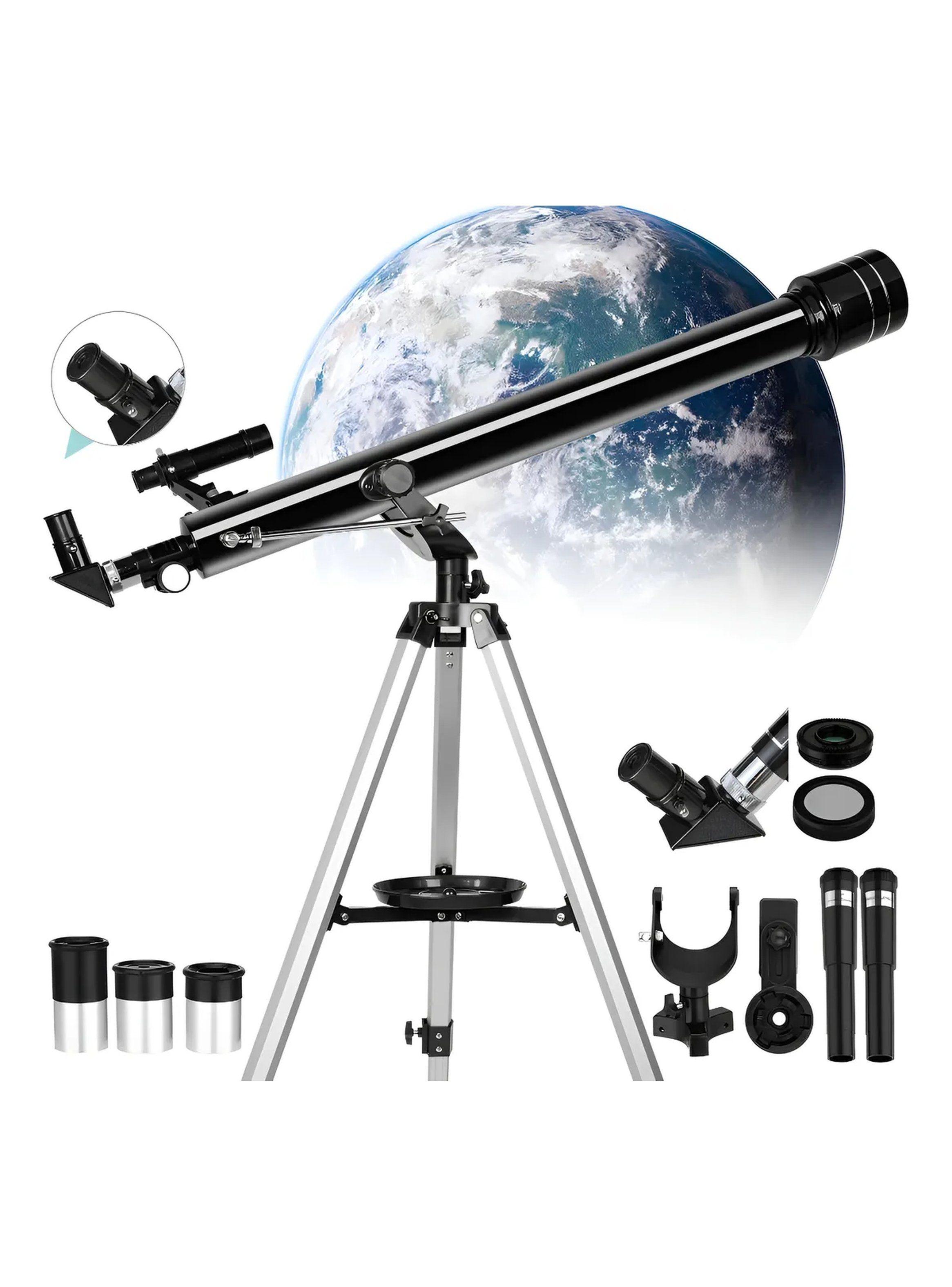 Telescopio Astronómico Refractante 675X Ampliación con Trípode y Accesorios-0