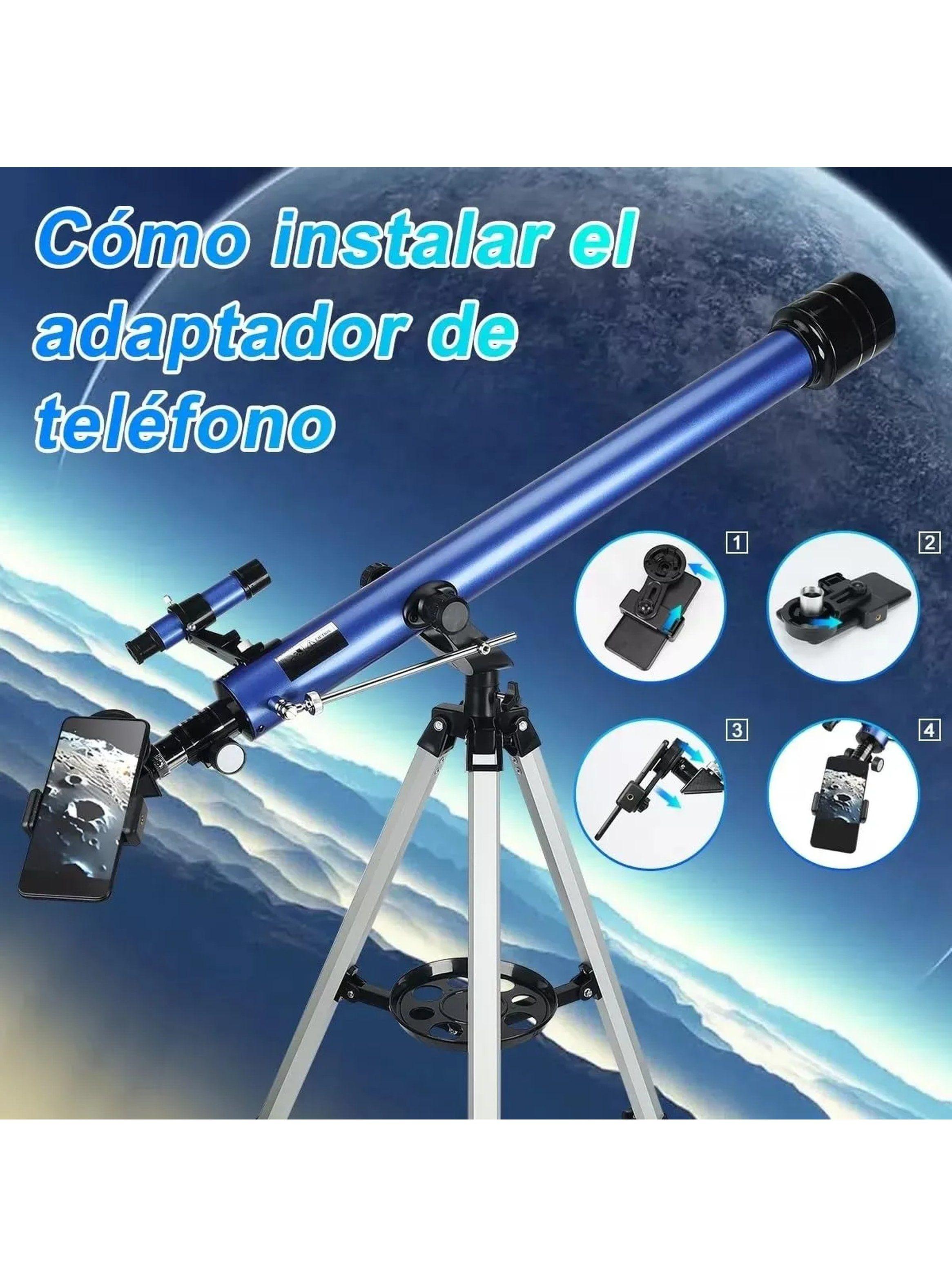 Telescopio Astronómico Refractante 675X Ampliación con Trípode y Accesorios-6