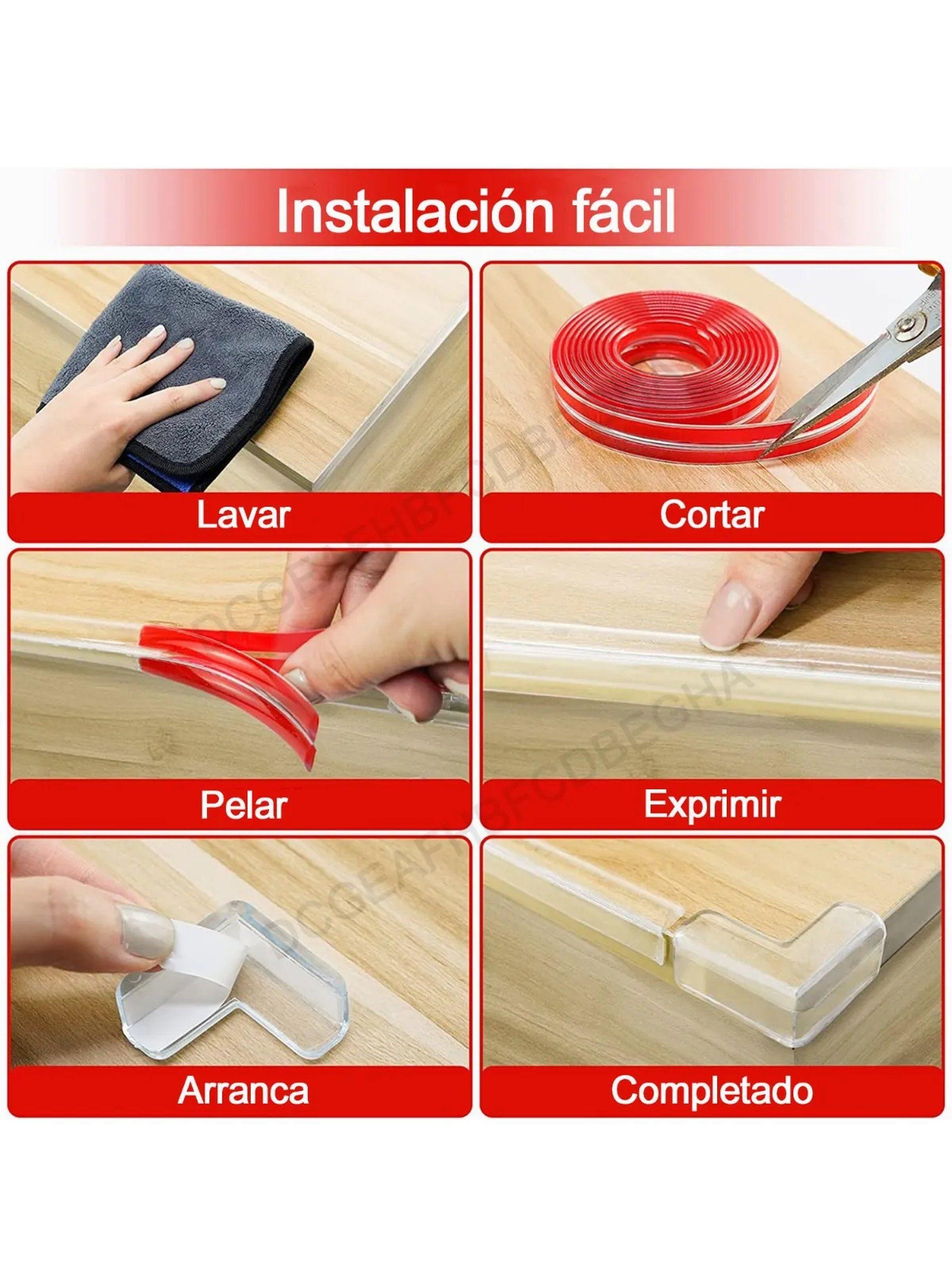 Protector de Bordes y Esquinas Transparente 6m Antigolpes Ajustable-2