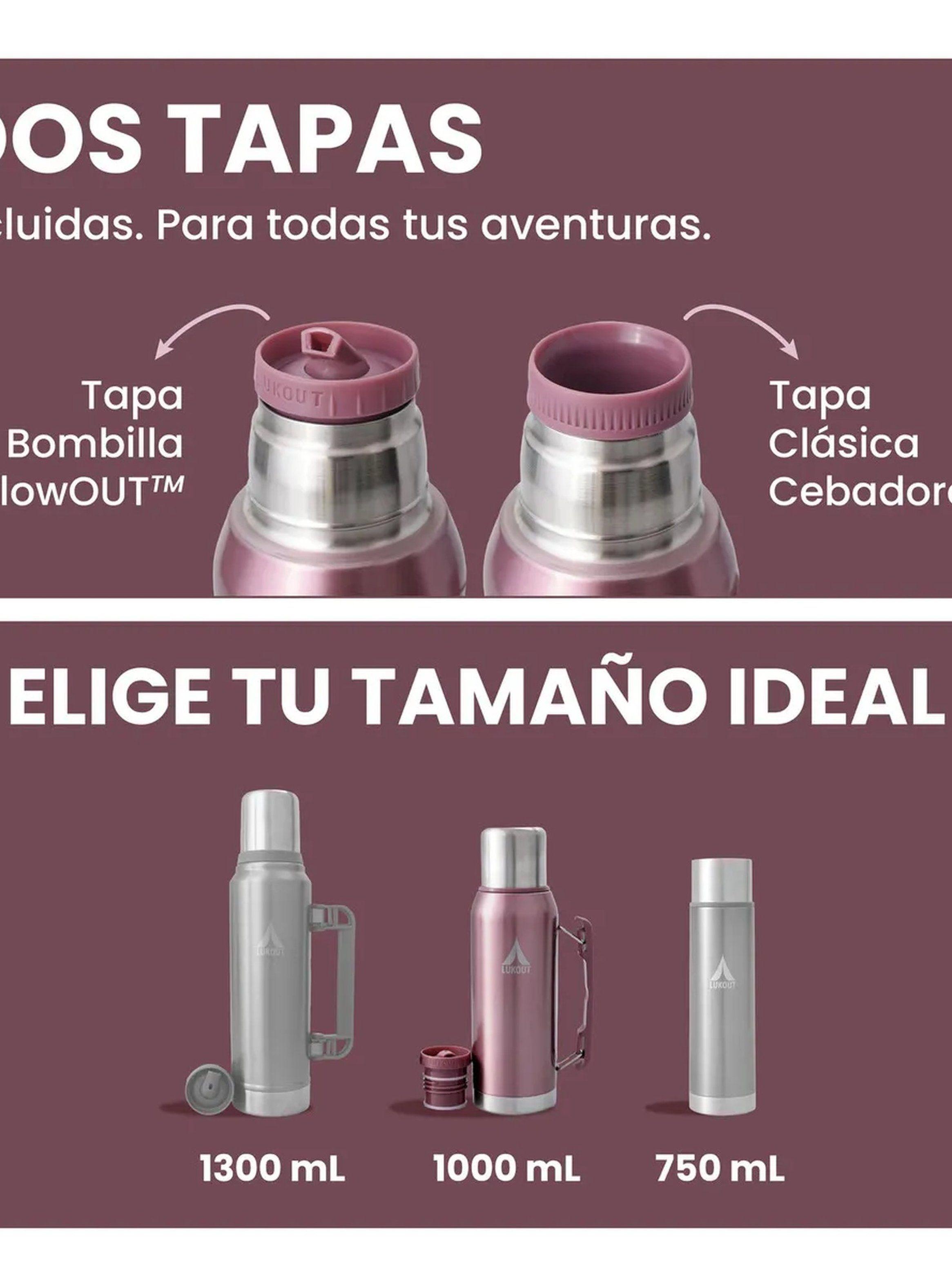 Termo Acero Inoxidable 1L Negro Térmico-1