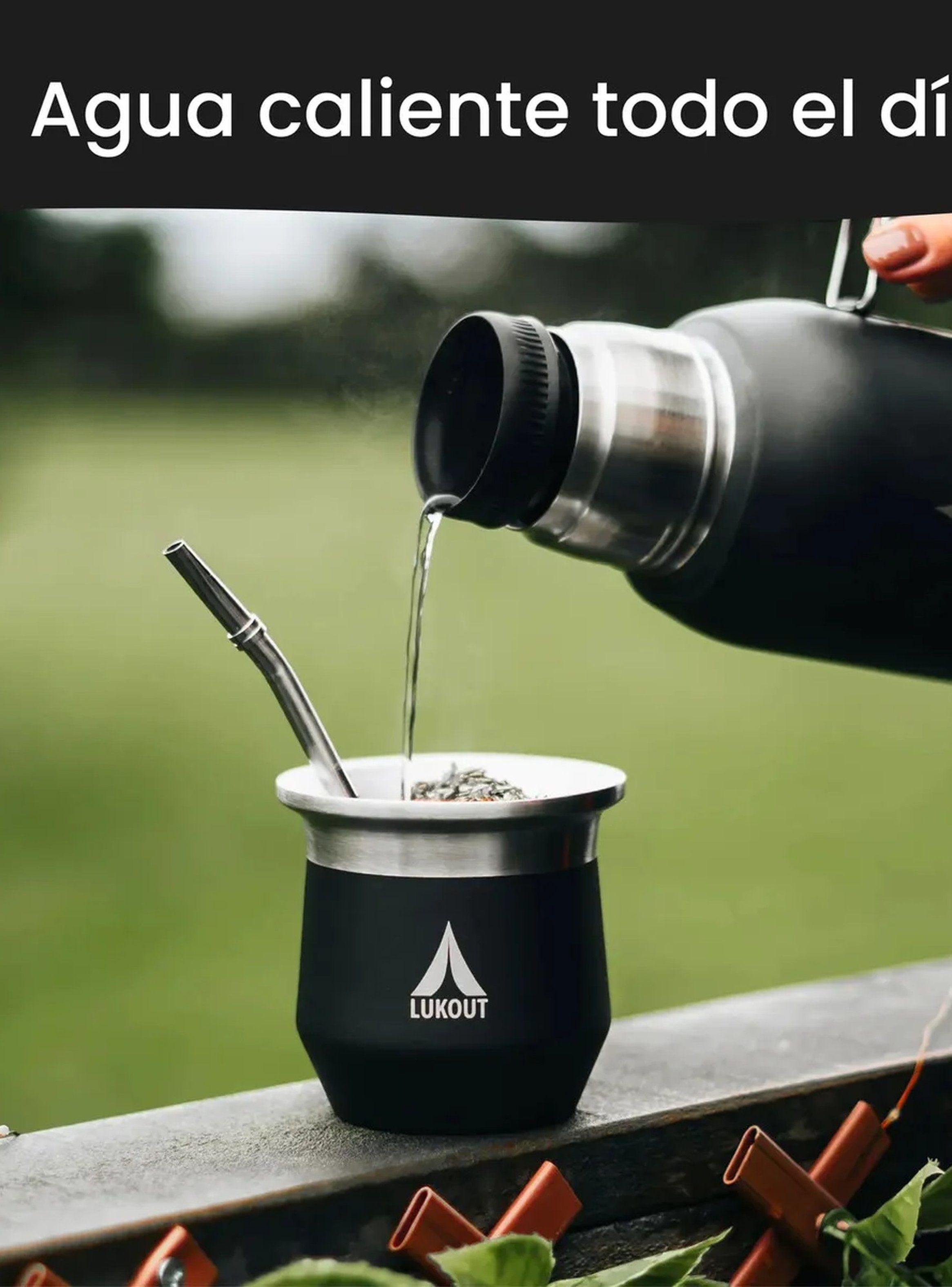 Termo Acero Inoxidable 1L Negro Térmico-2