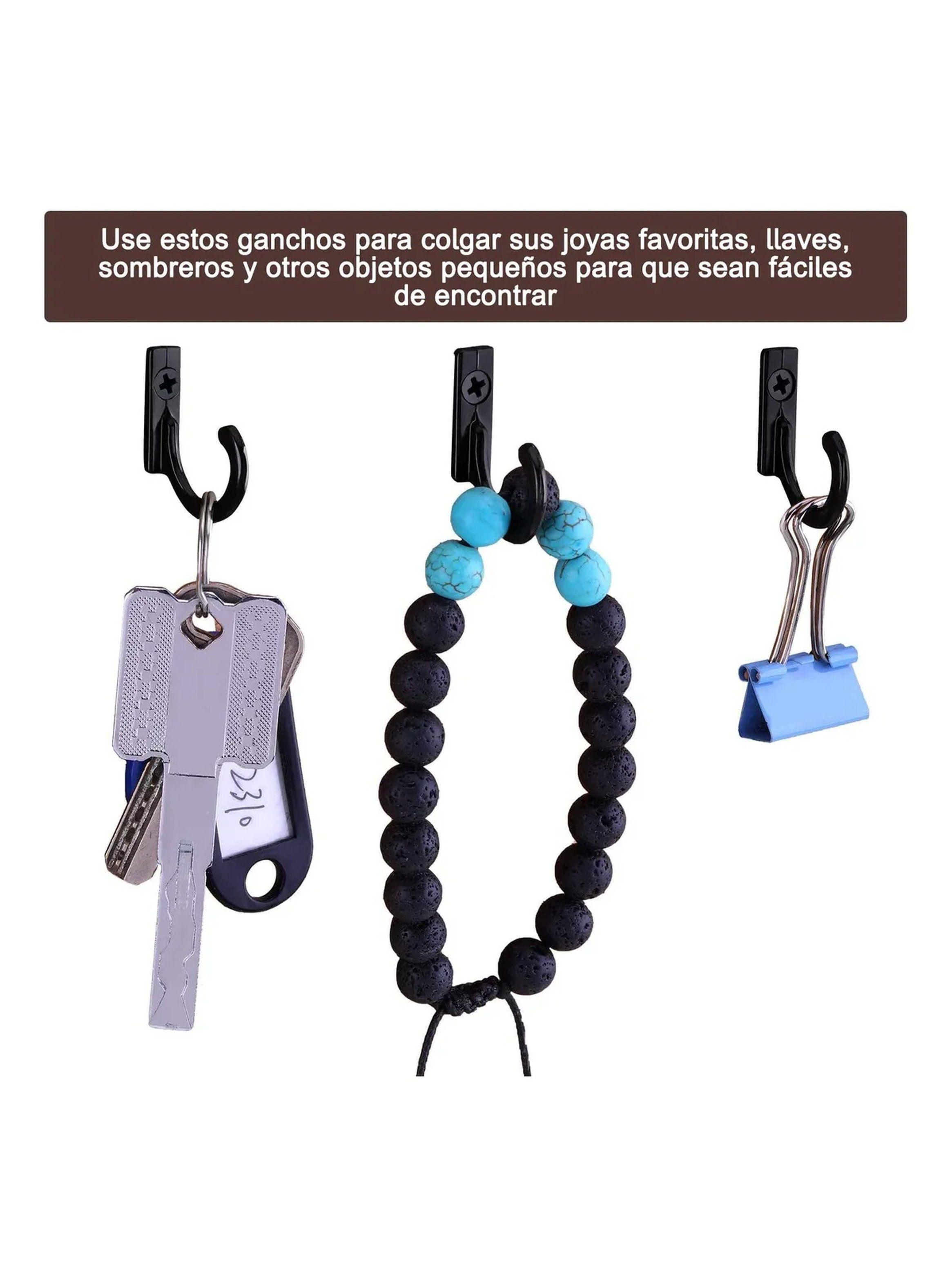 Ganchos de Pared con Tornillos Negros 2 cm Paquete 24 Piezas-2