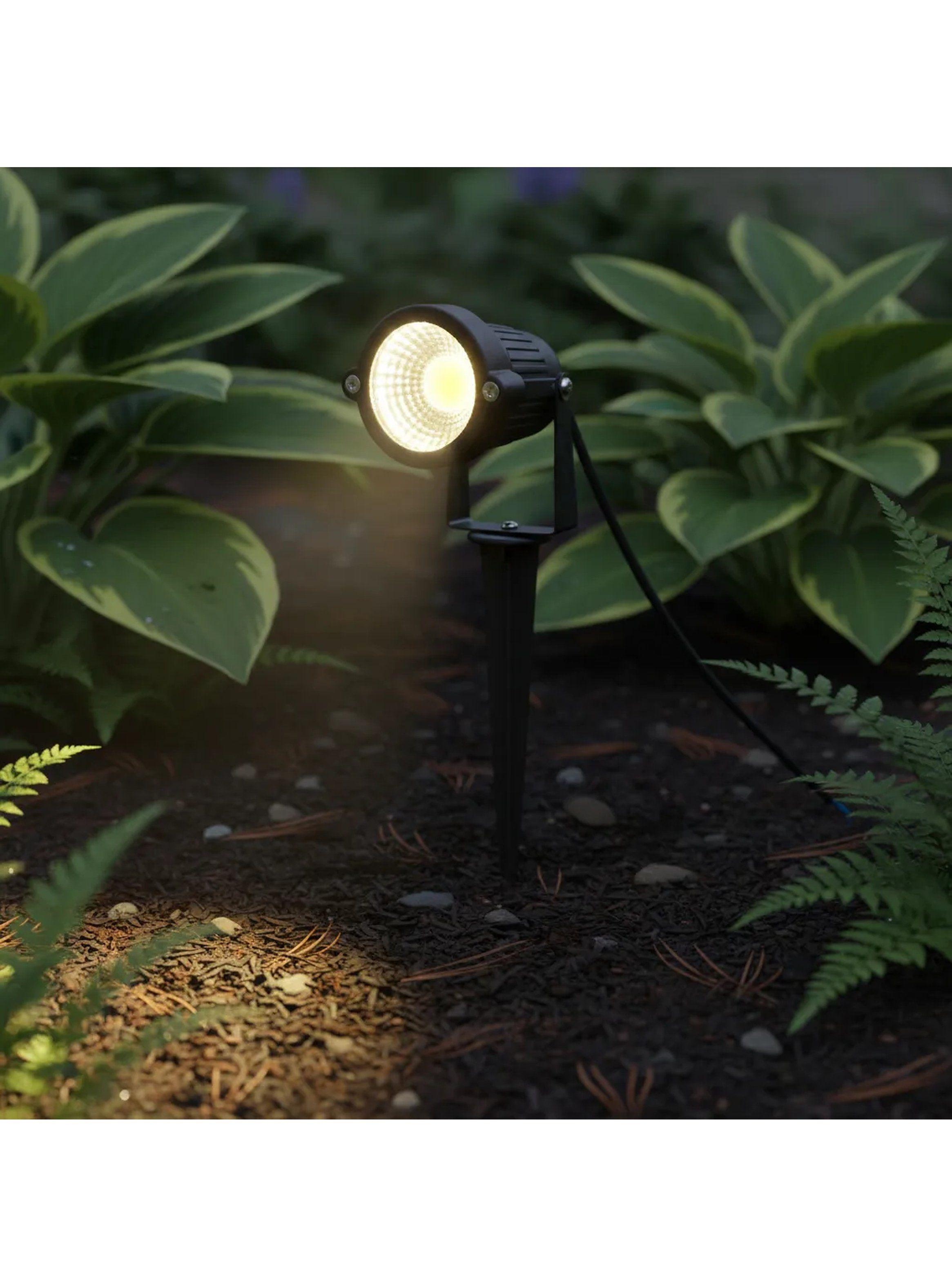 Lámpara LED Exterior con Estaca COB IP65 Negro-6