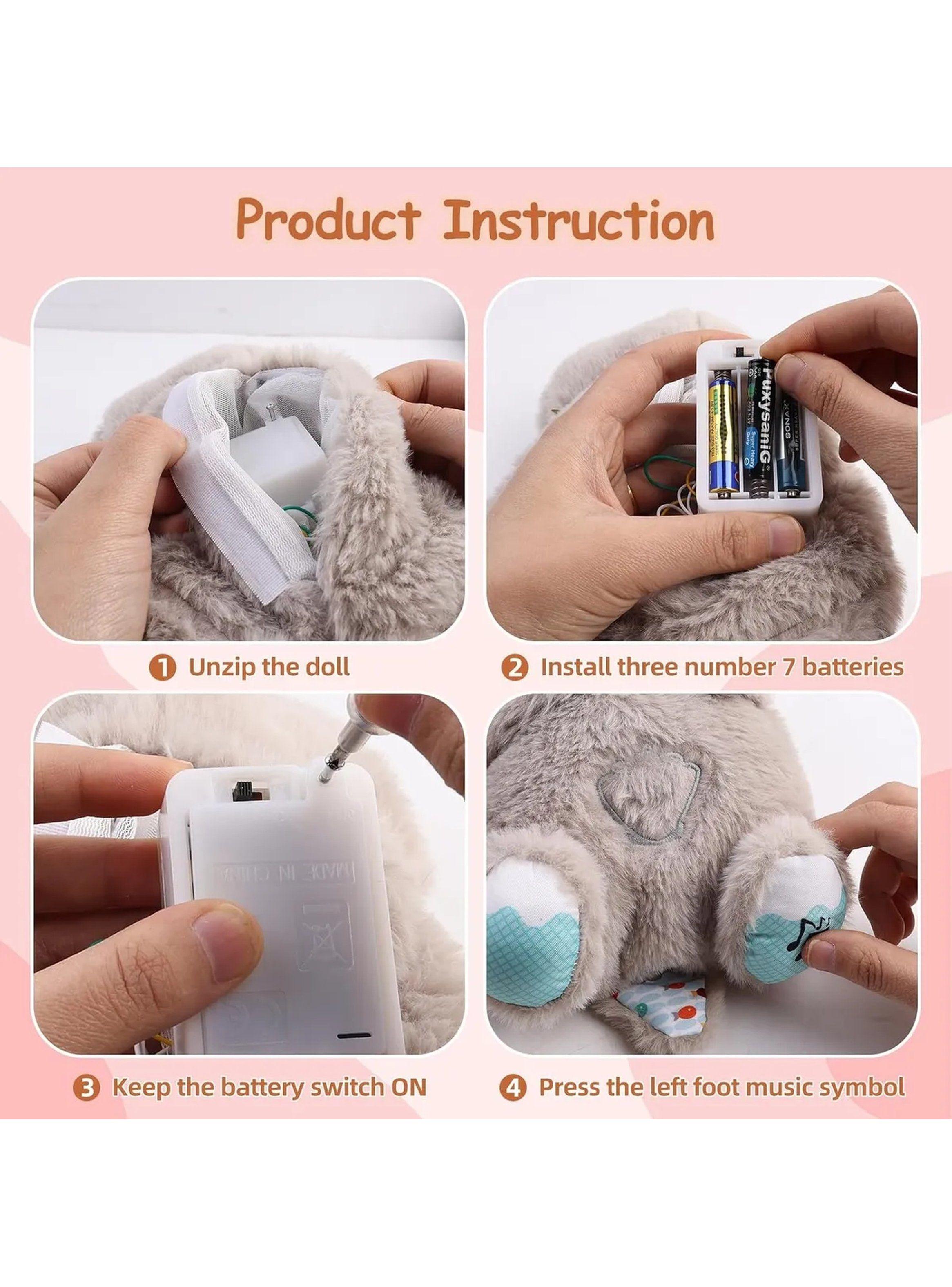 Peluche Relajante Interactivo 32cm Luz y Música-3