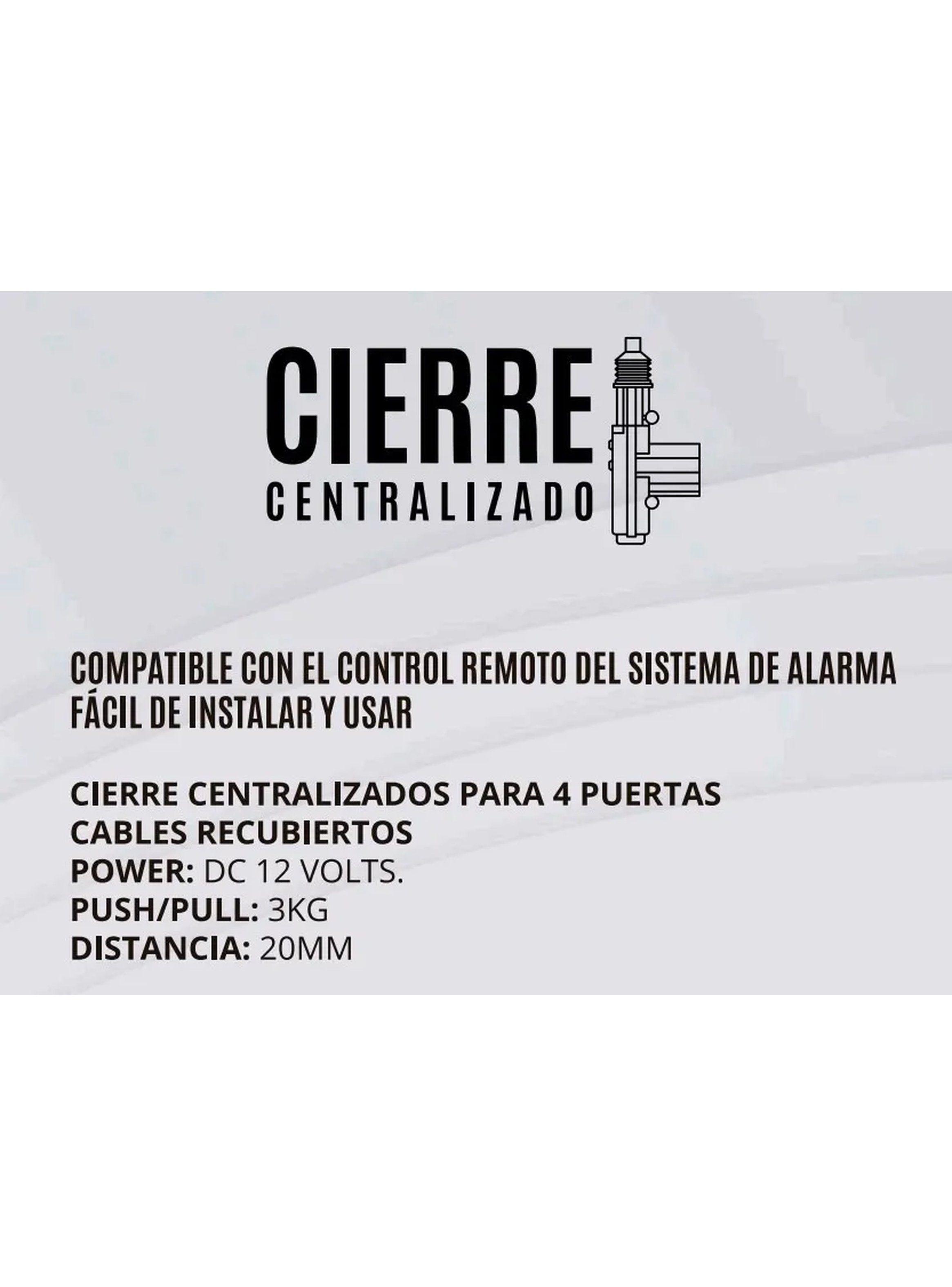 Cierre Centralizado Cabeza Rotable 360° Resistente al Agua Encauchado-2