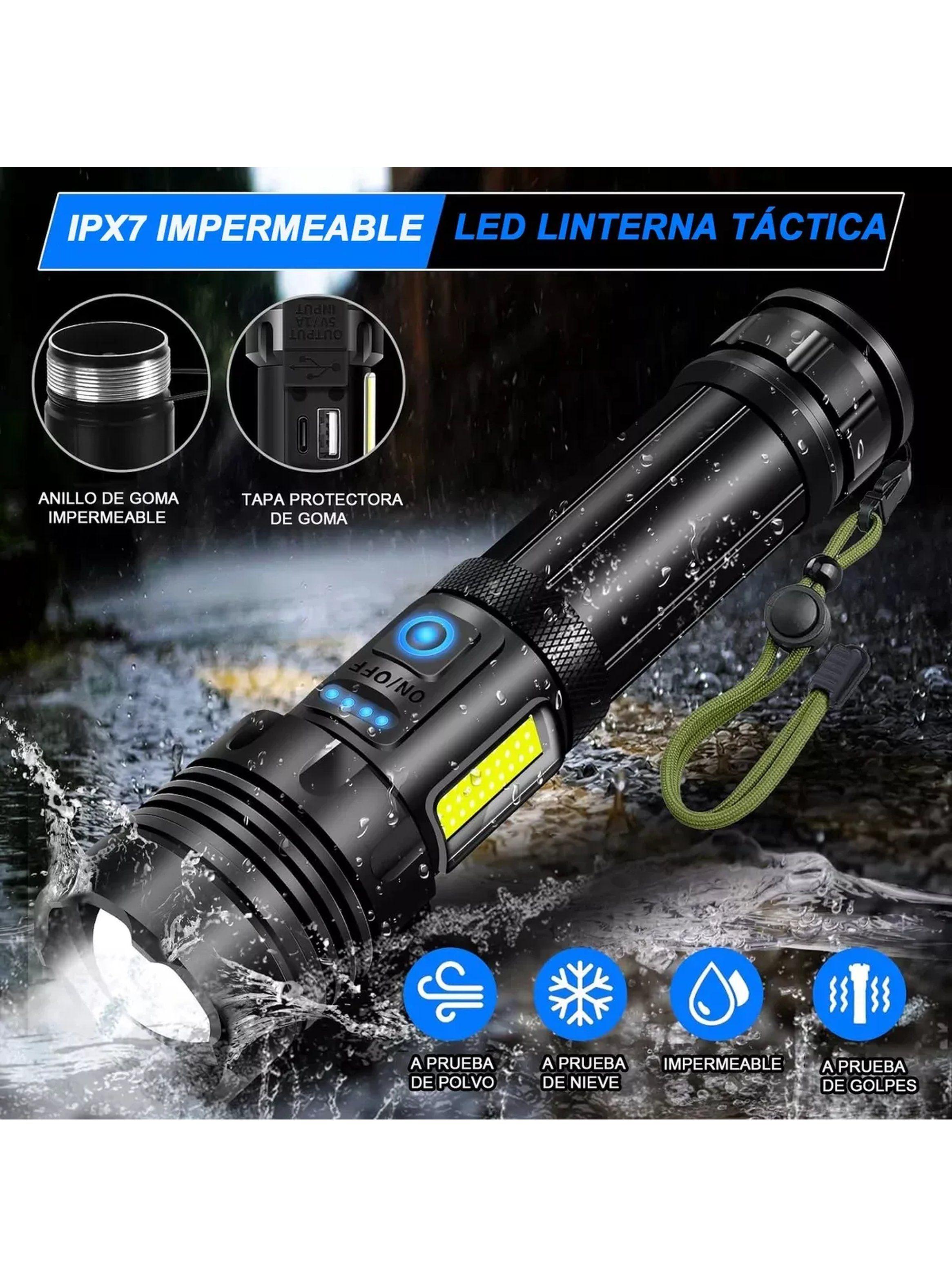 Linterna Recargable LED 5000mAh Larga Duración 12-15 Horas-3