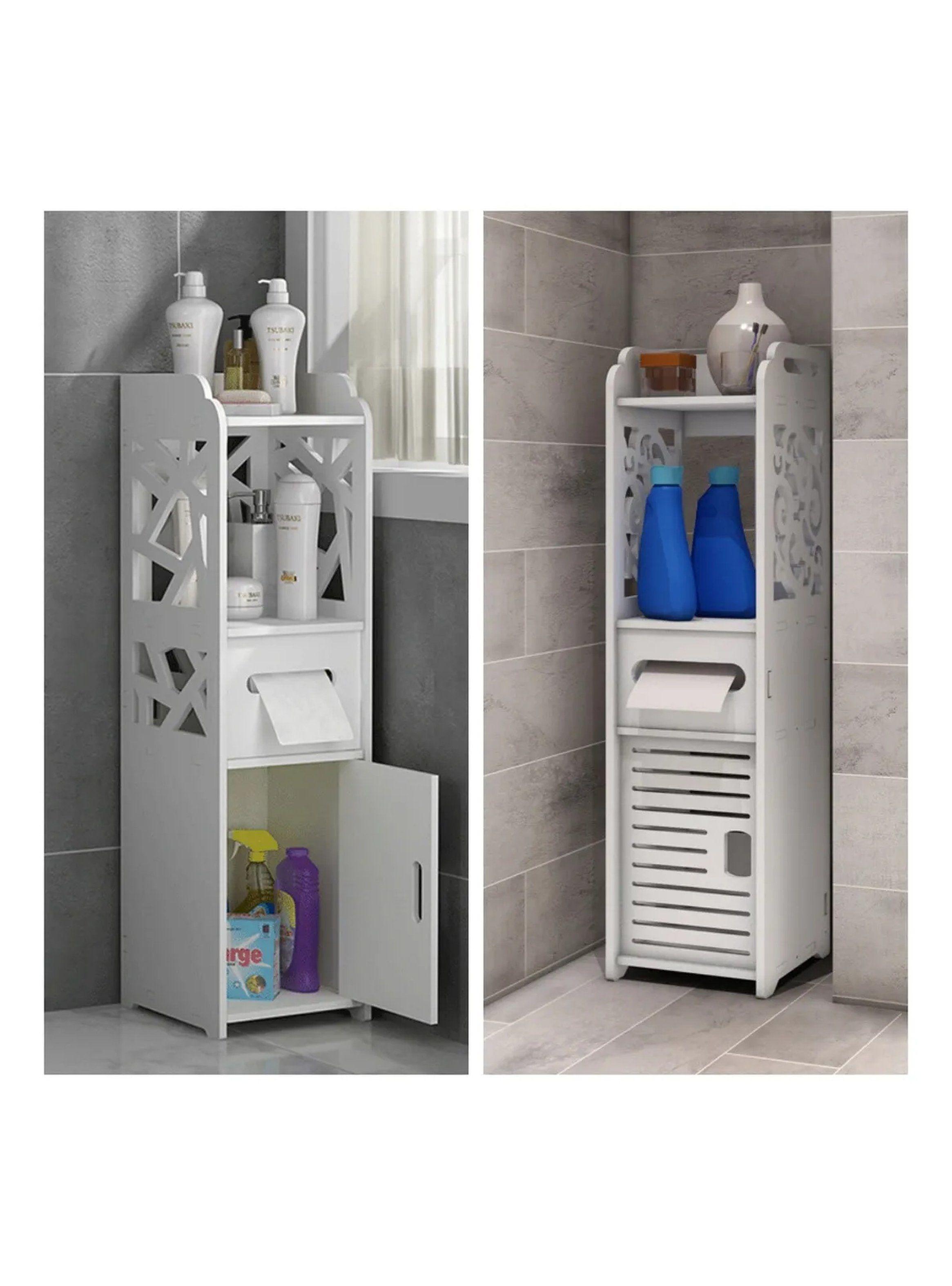 Estante de Baño Multifuncional Plástico Blanco 80cm-7