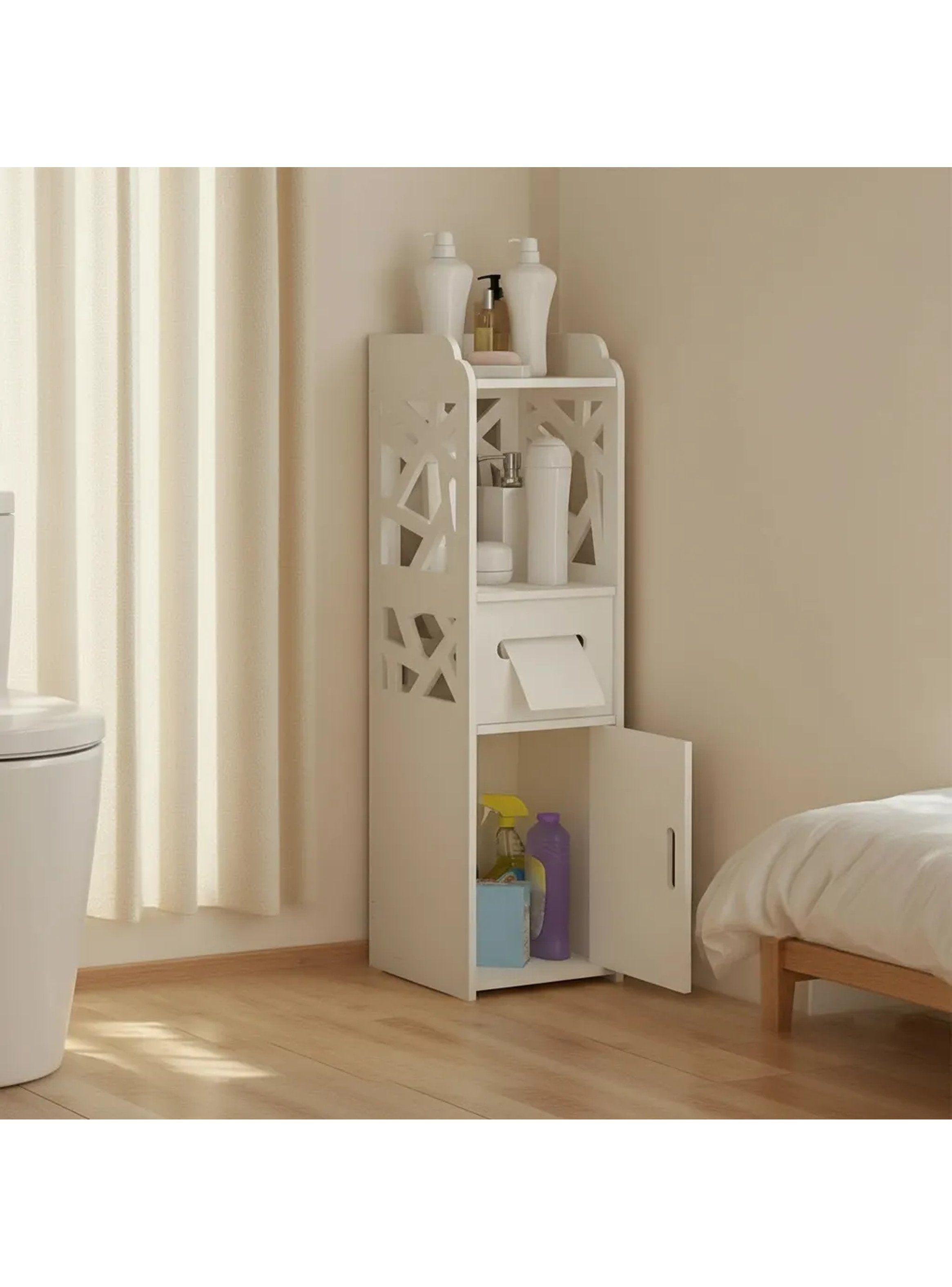 Estante de Baño Multifuncional Plástico Blanco 80cm-8