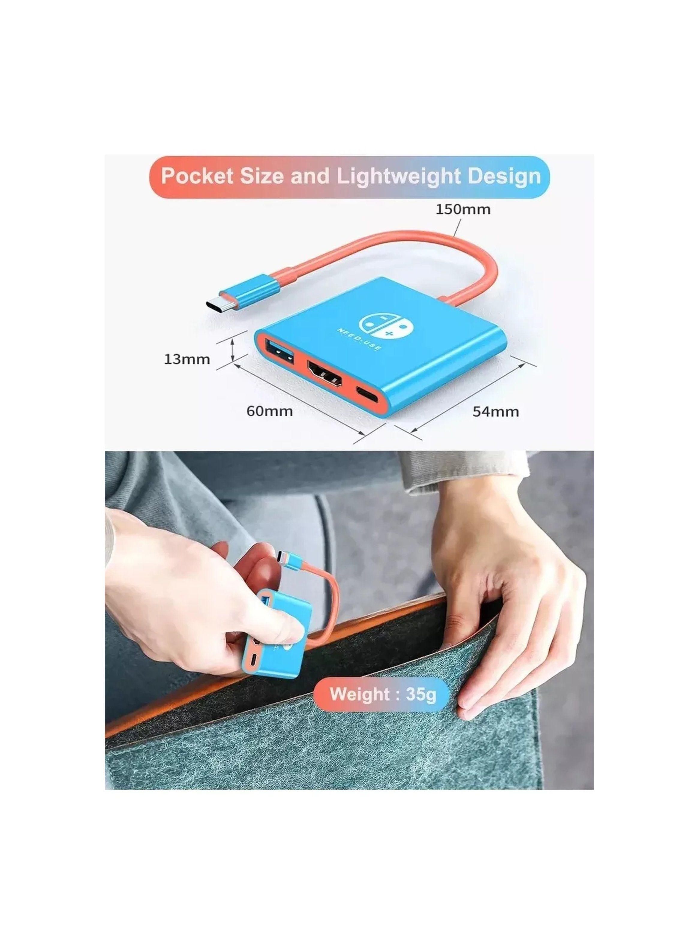 Adaptador USB Tipo-C HDMI 4K Ultra HD Ligero Azul-1