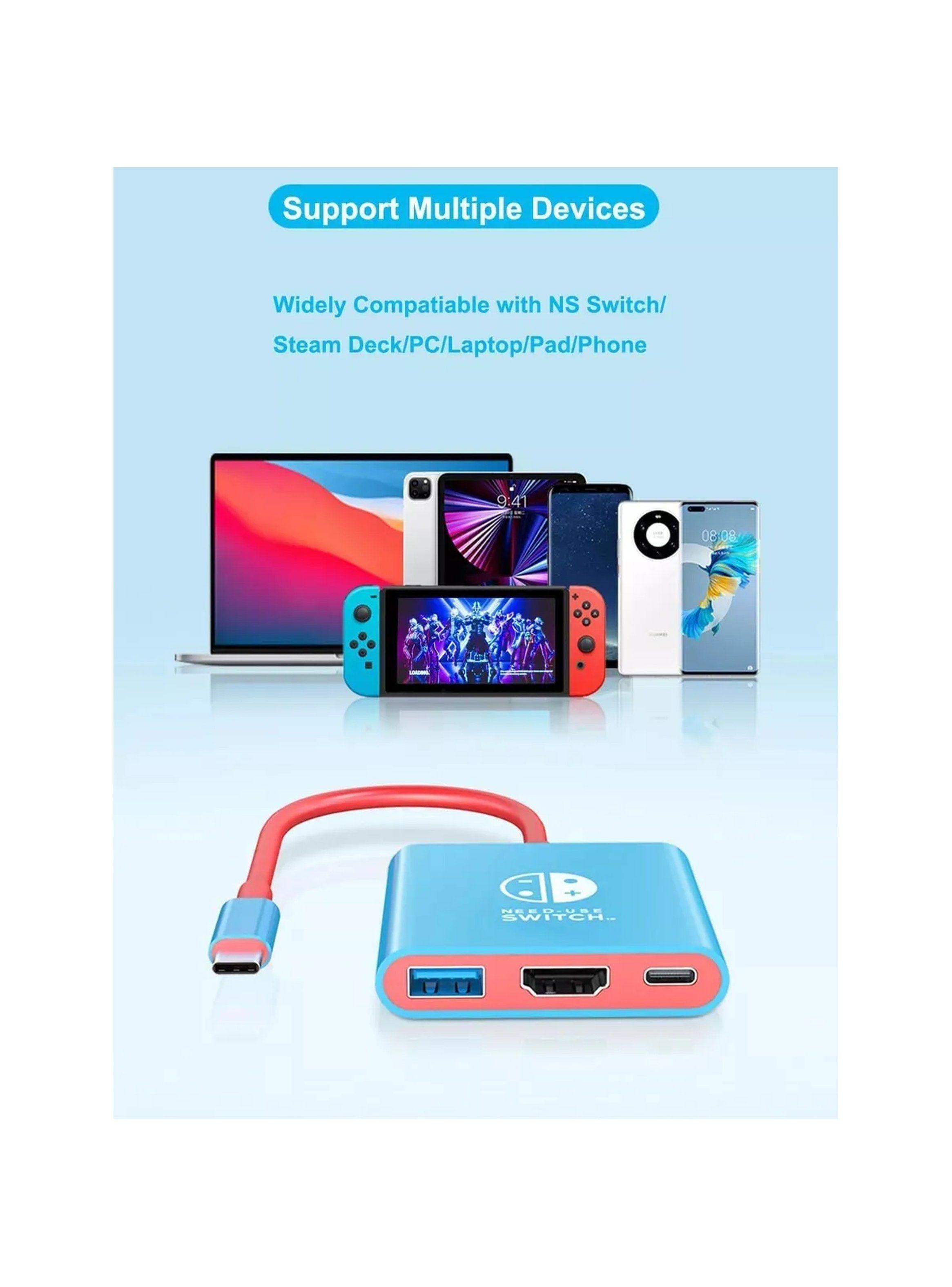 Adaptador USB Tipo-C HDMI 4K Ultra HD Ligero Azul-5