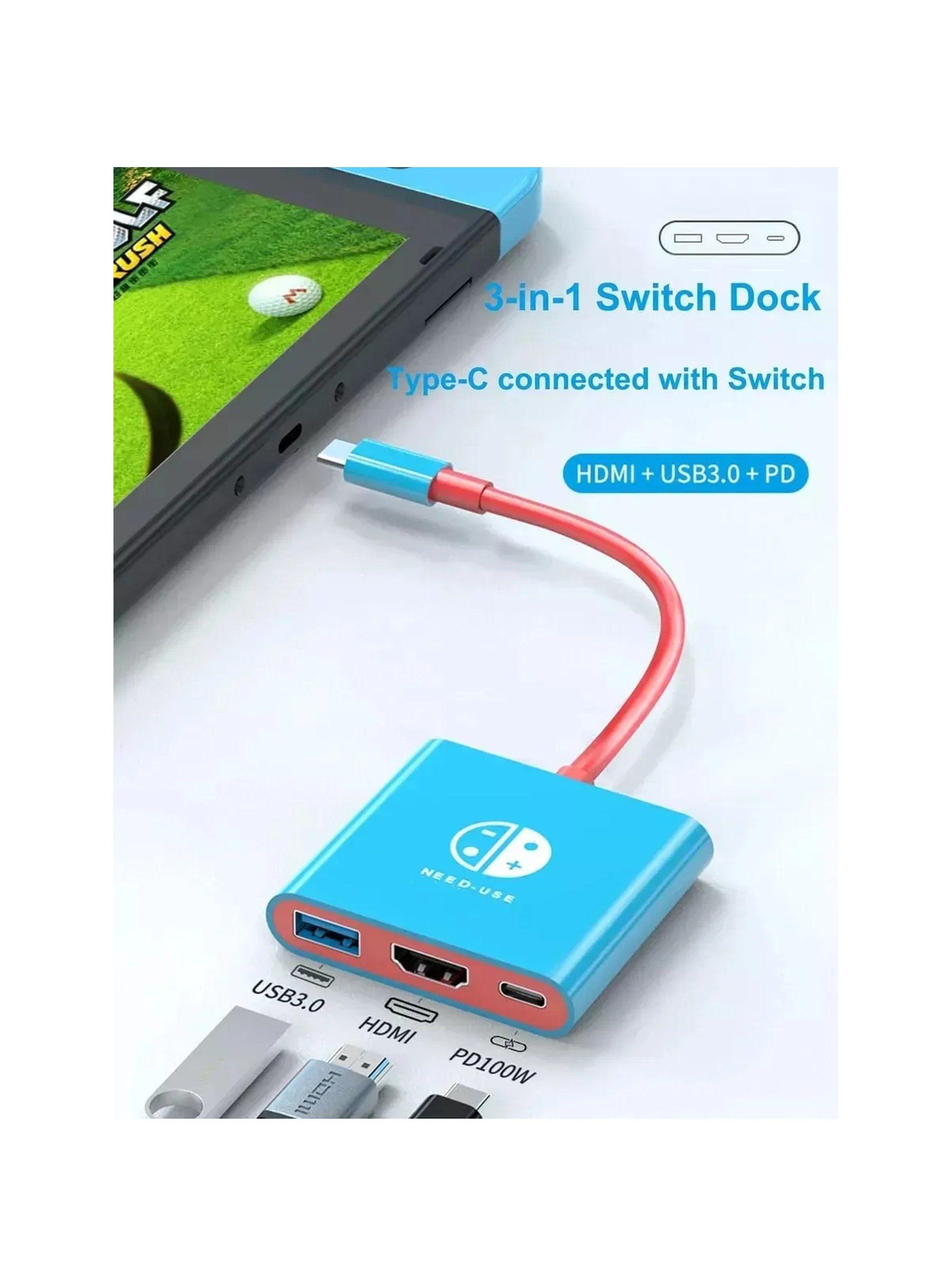 Adaptador USB Tipo-C HDMI 4K Ultra HD Ligero Azul-6