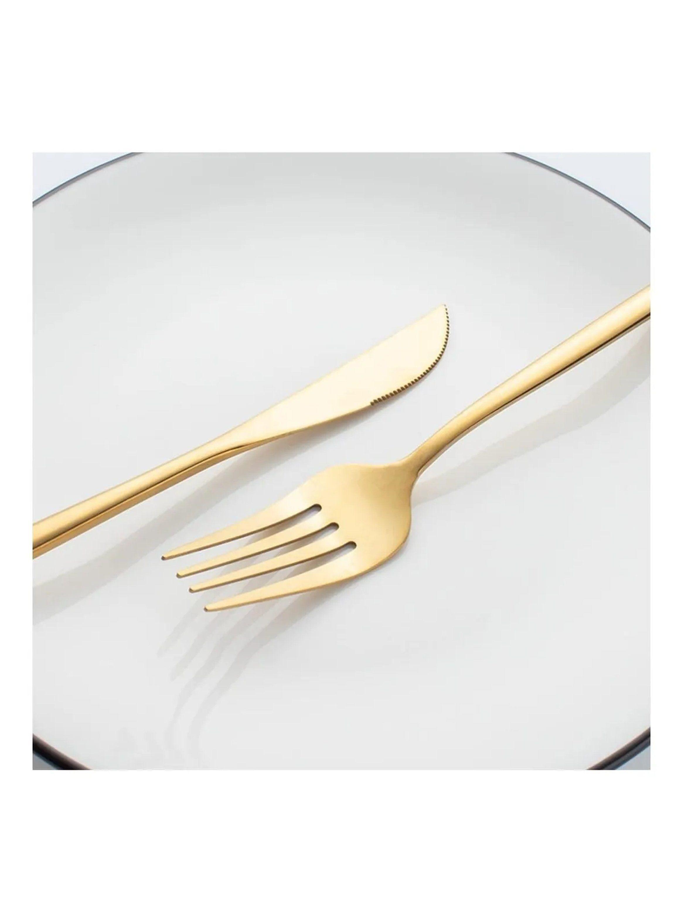 Juego de Cubiertos Dorados Acero Inoxidable 24 Piezas-3