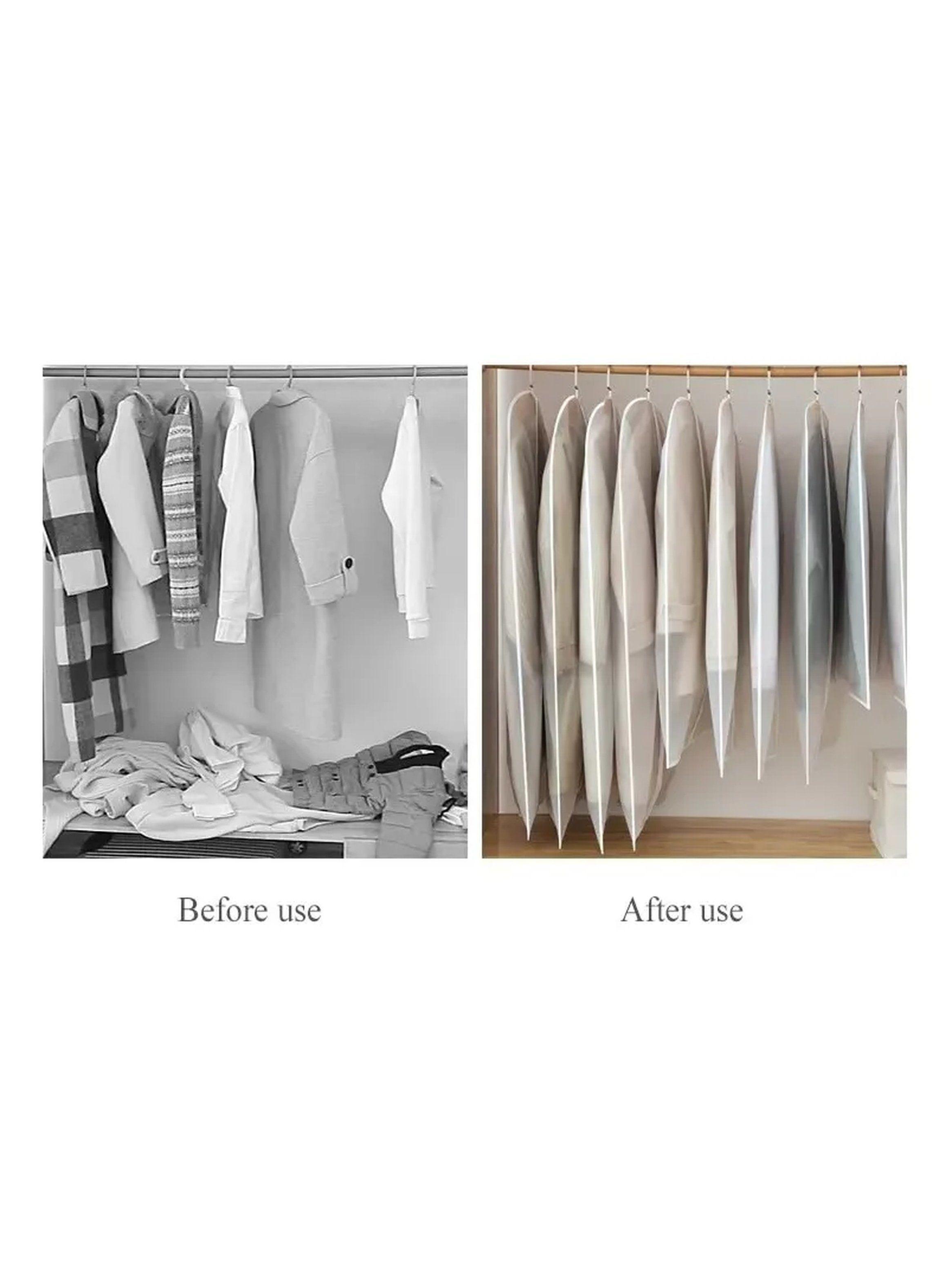 Fundas para Ropa Transpirables con Cremallera Transparente 10 Piezas-3