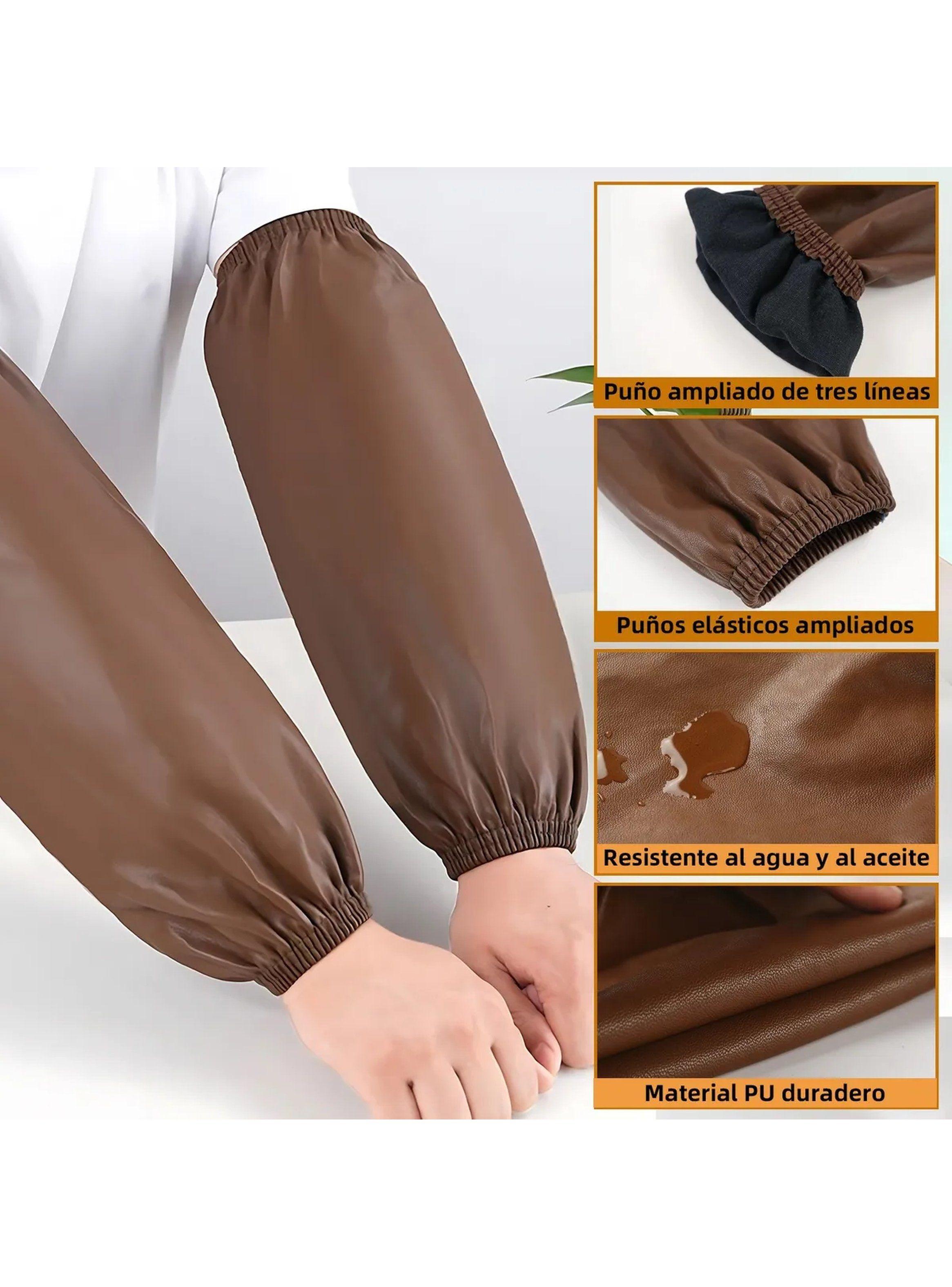 Delantal de Trabajo Unisex Ajustable con Mangas Antimanchas-4