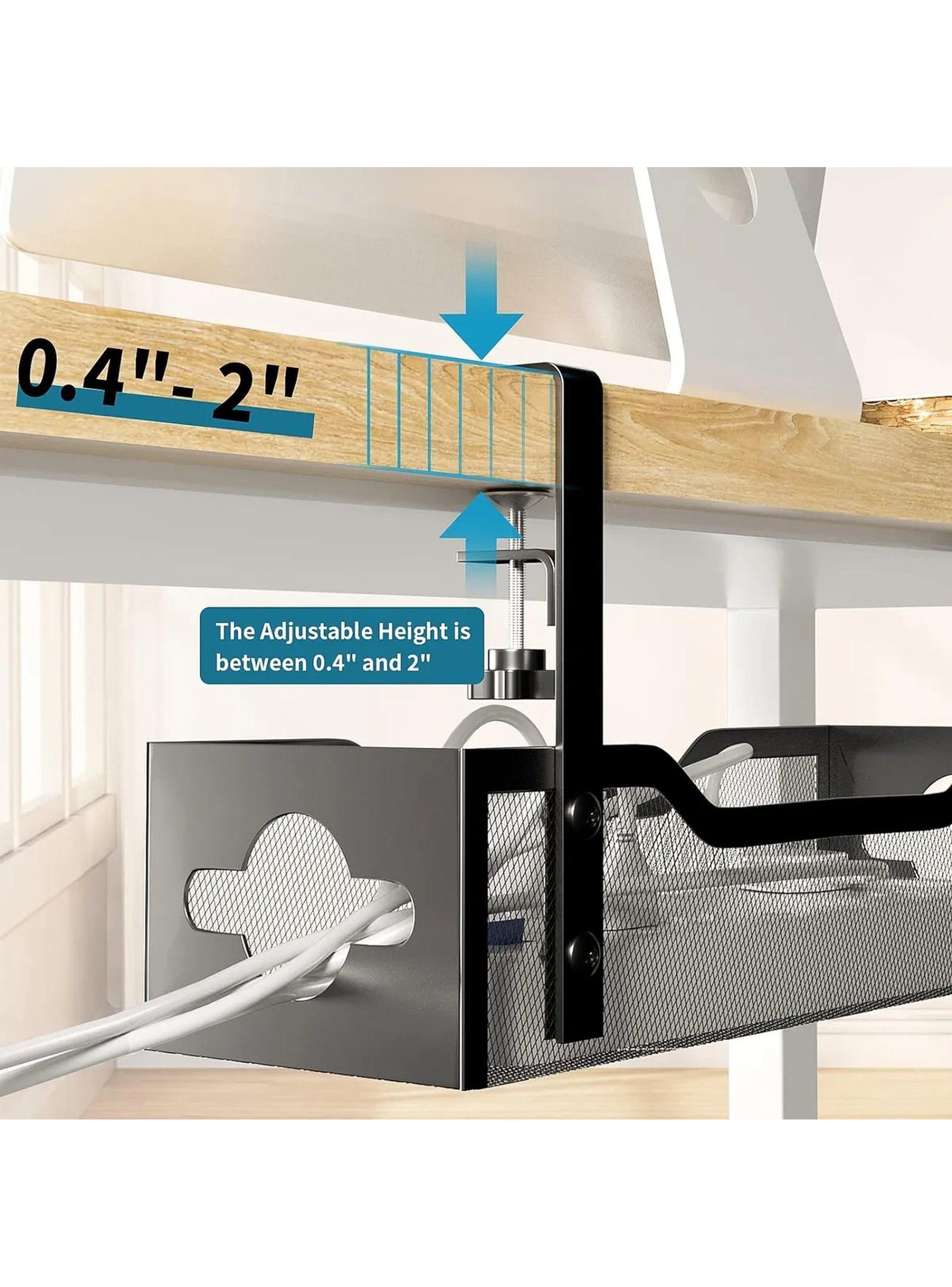 Organizador de Cables Metálico Ajustable 34cm Negro-1