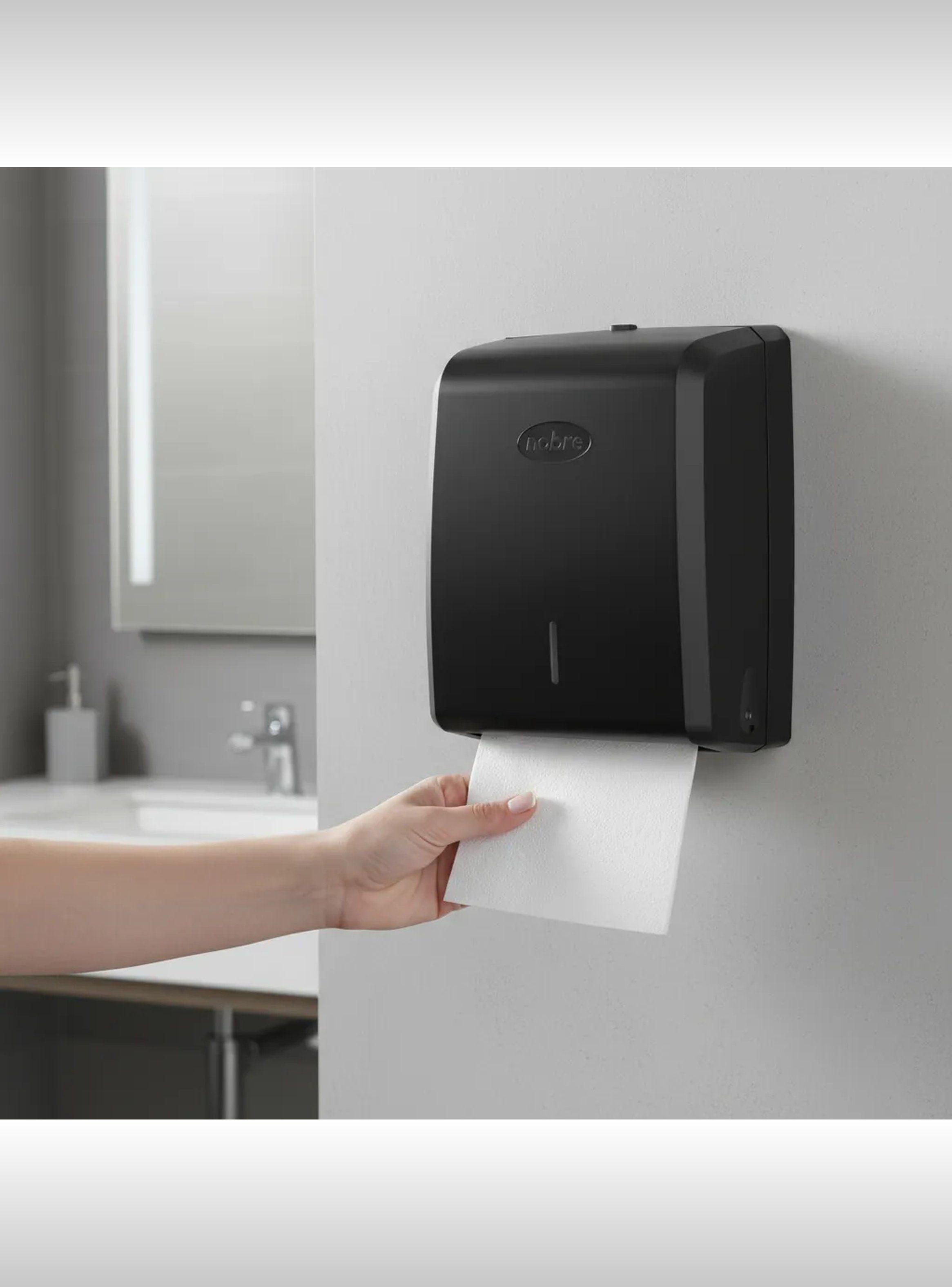 Dispensador de Toallas de Papel Automático Negro-2