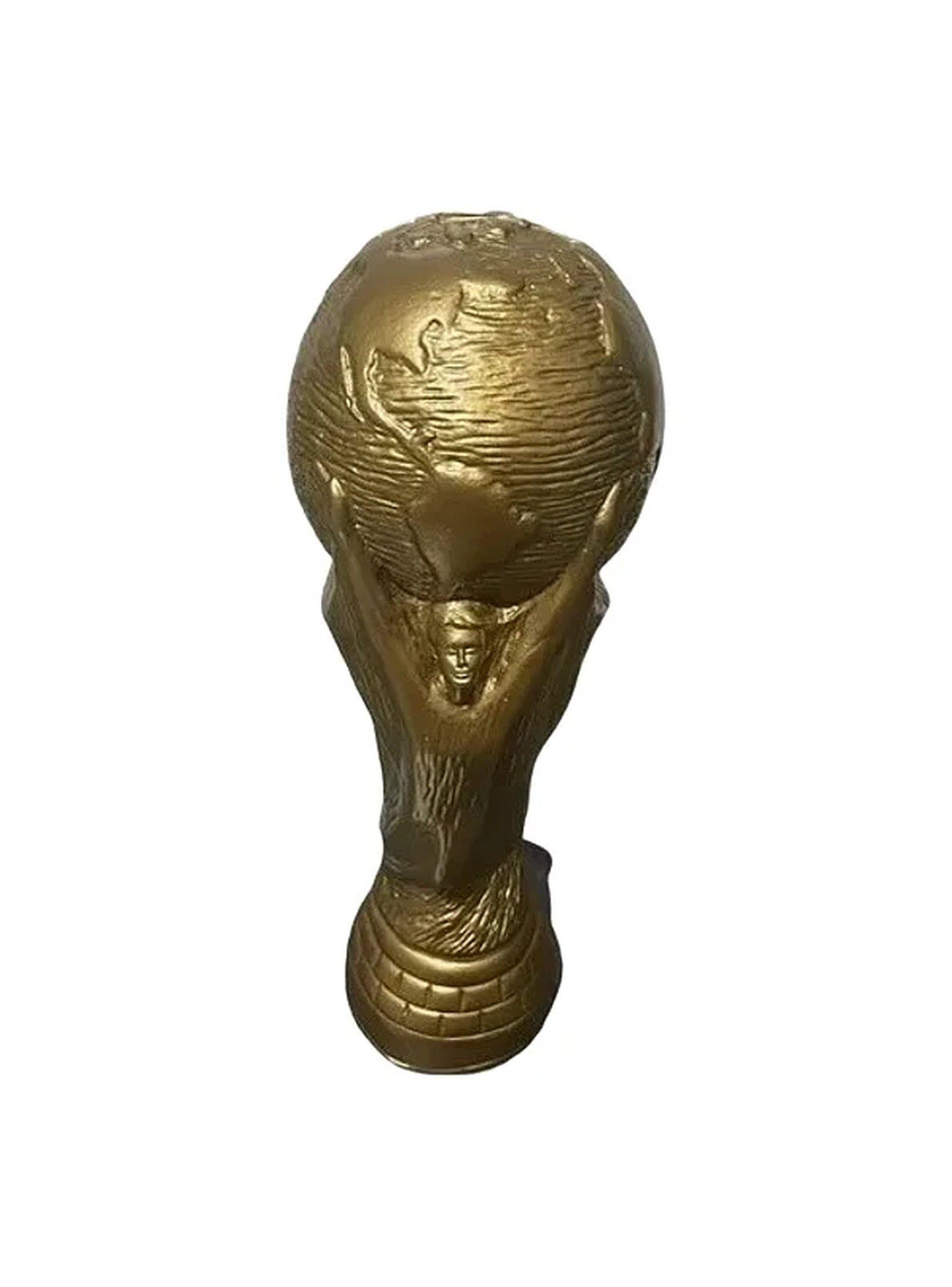 Trofeo Decorativo Estilo Copa Mundial Metalizado Oro y Plata-2