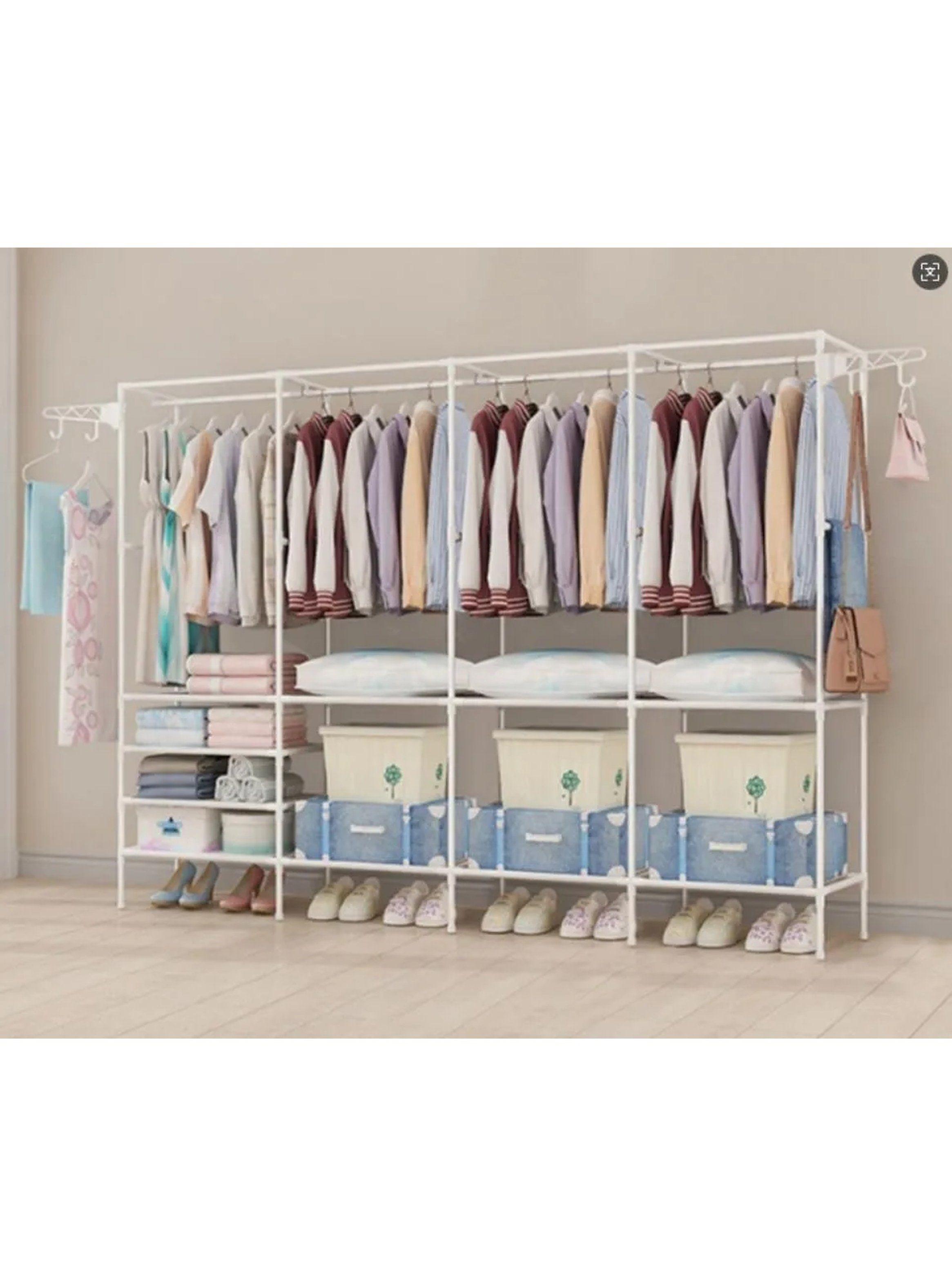 Organizador de Ropa Modular Metal Blanco Multiuso-0