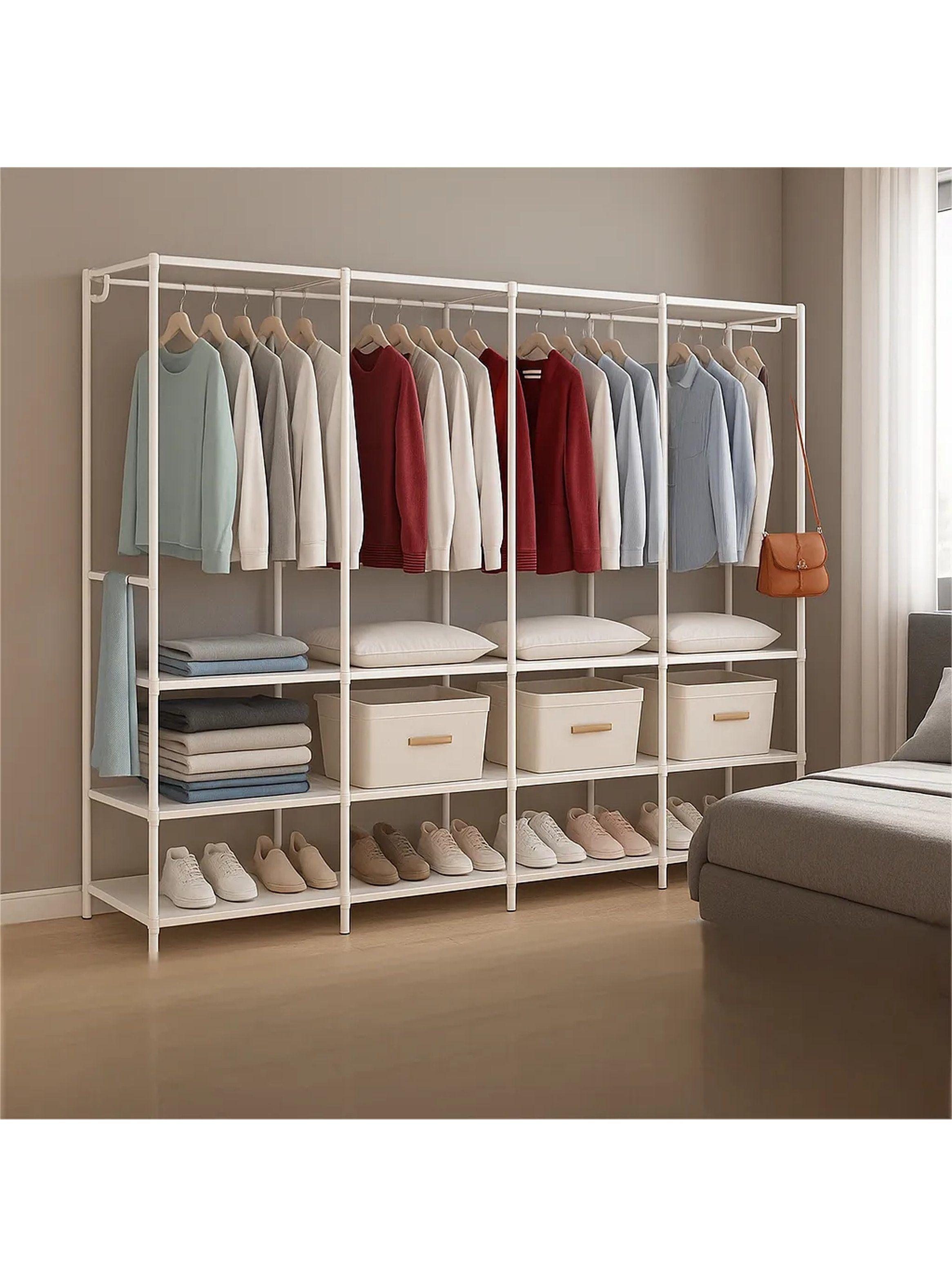 Organizador de Ropa Modular Metal Blanco Multiuso-2