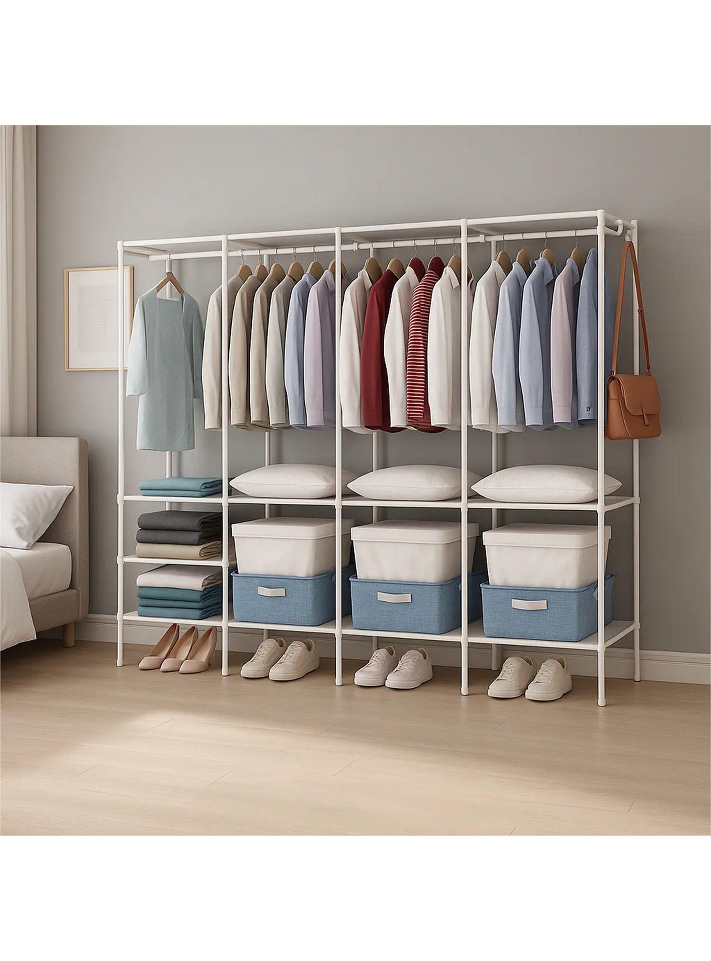 Organizador de Ropa Modular Metal Blanco Multiuso-4