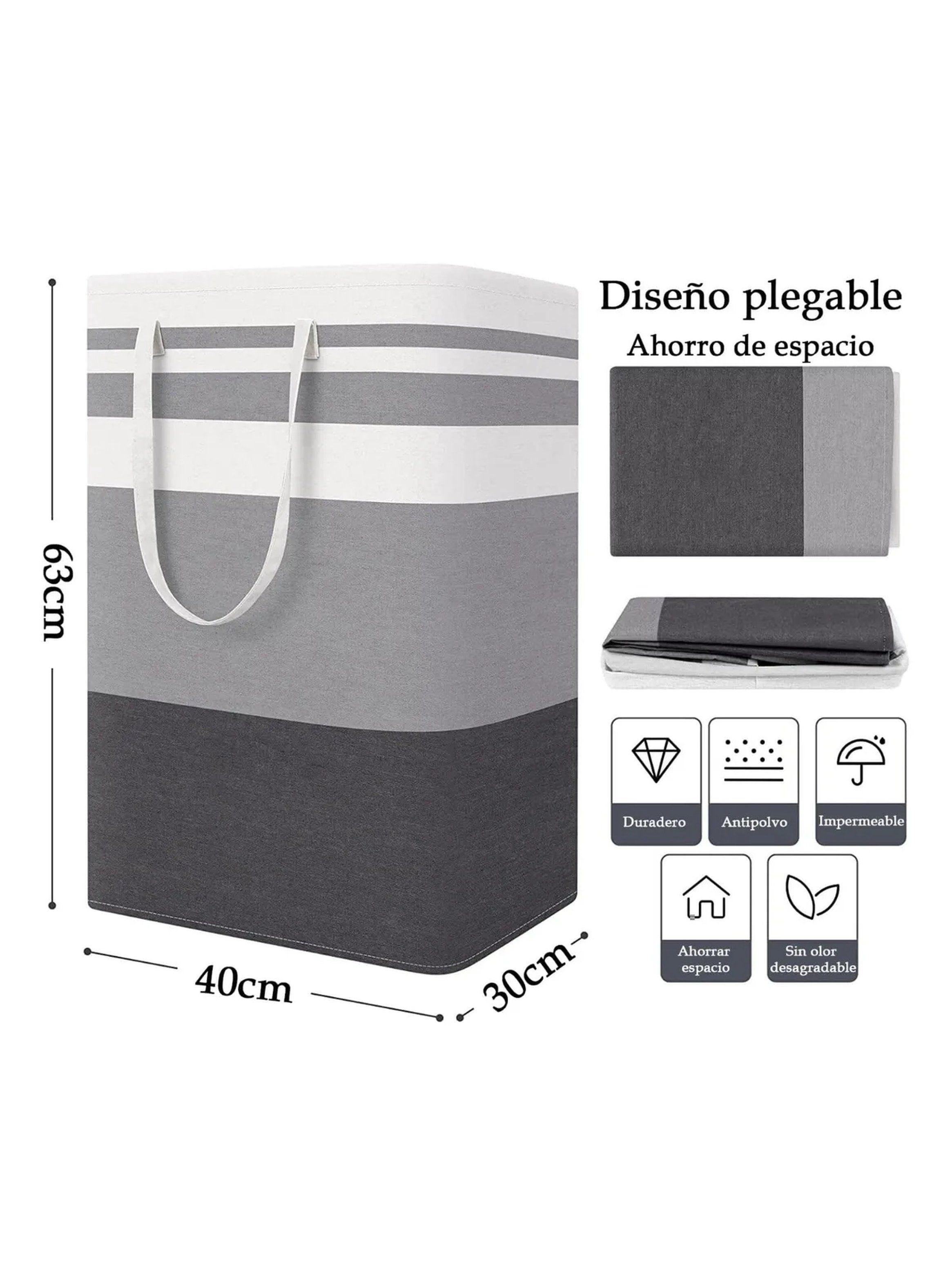 Cesto de Ropa Plegable 63cm Antidesgarro Impermeable Diseño Ahorra Espacio-1