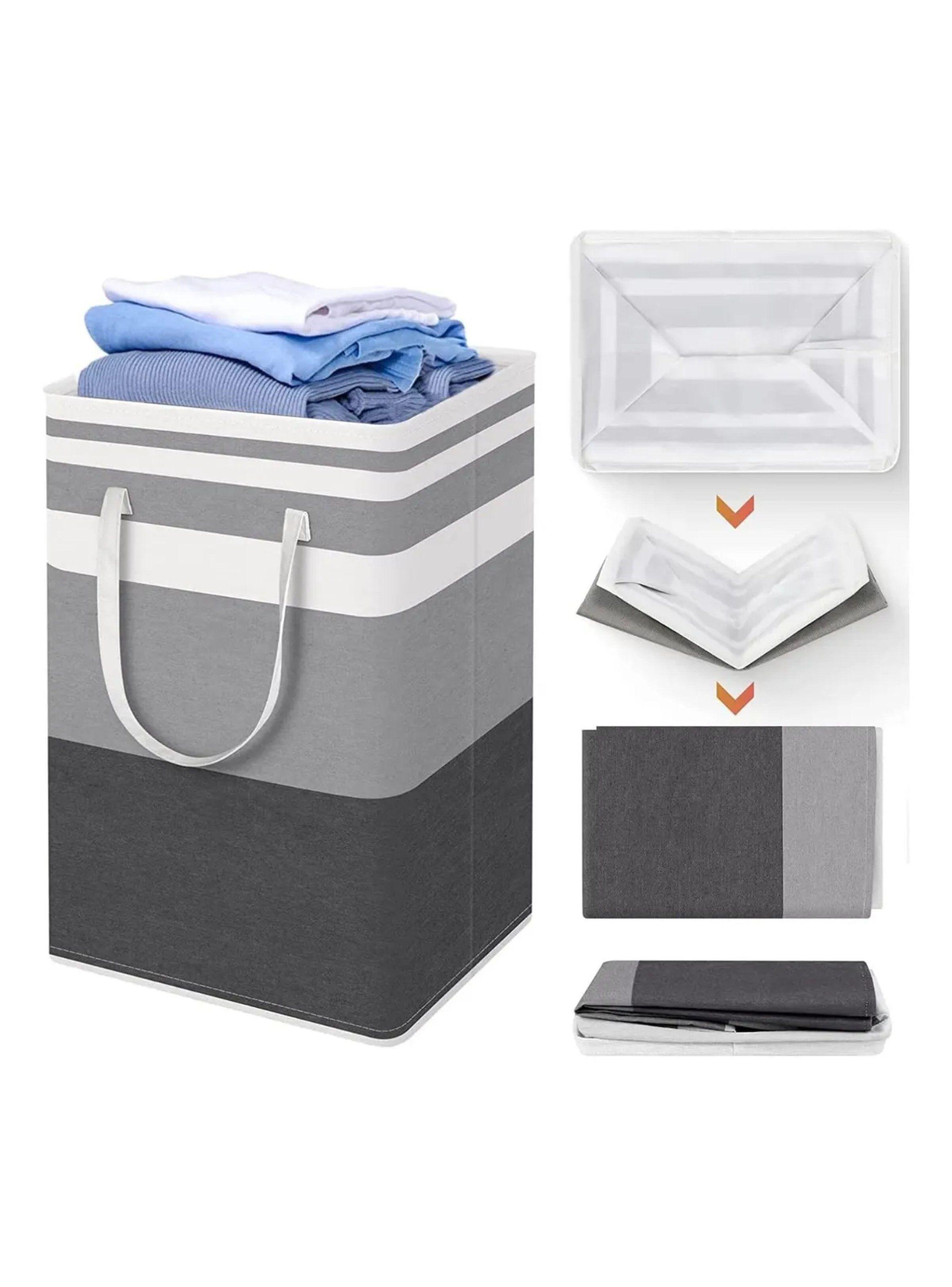 Cesto de Ropa Plegable 63cm Antidesgarro Impermeable Diseño Ahorra Espacio-2