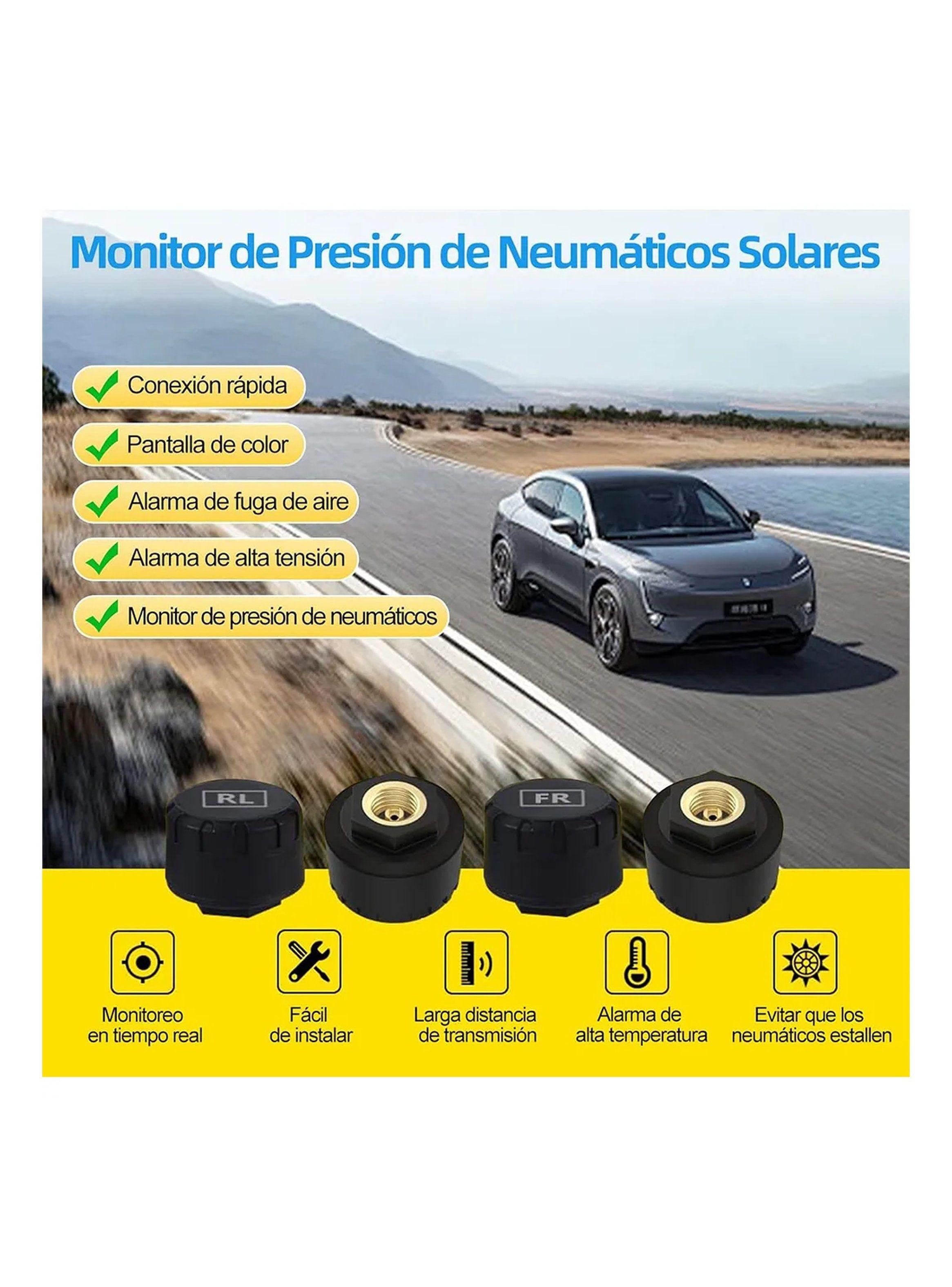 Monitor de Presión de Neumáticos Solar LCD Tiempo Real-8