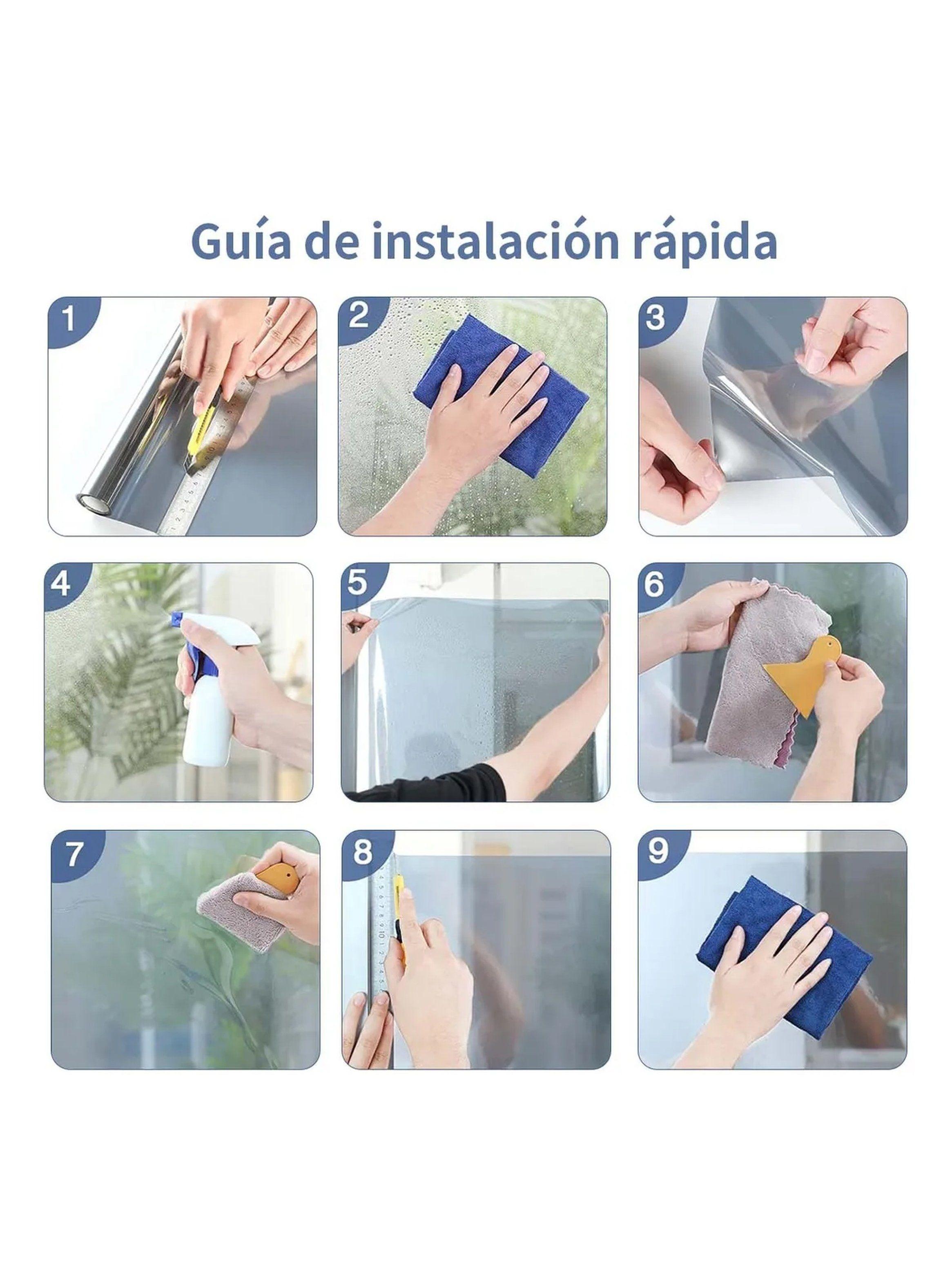 Película para Ventanas Antirreflejo Unidireccional Protección UV 100x60cm-4