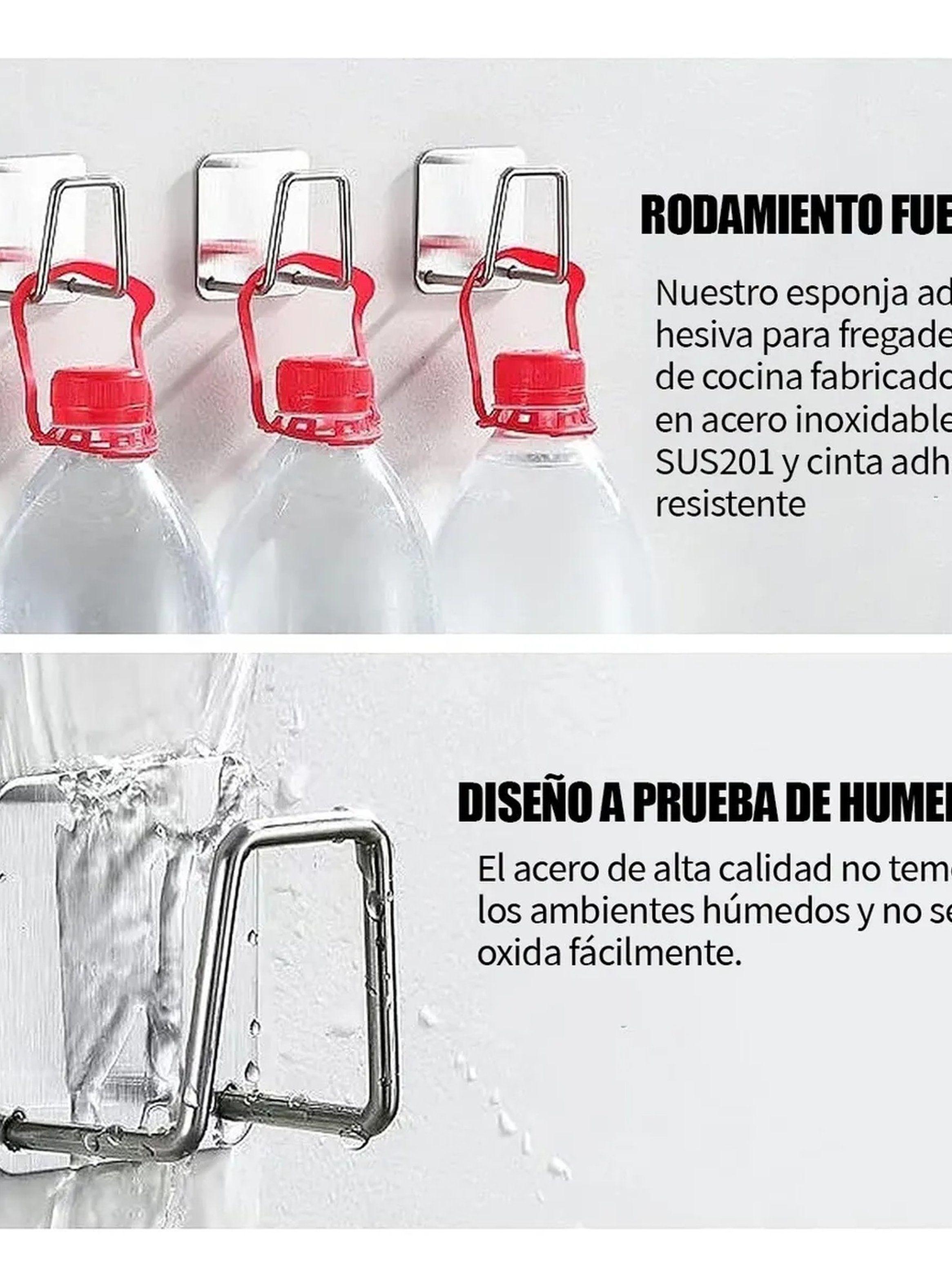 Colgadores Adhesivos de Acero Inoxidable 5cm Pack de 10-3