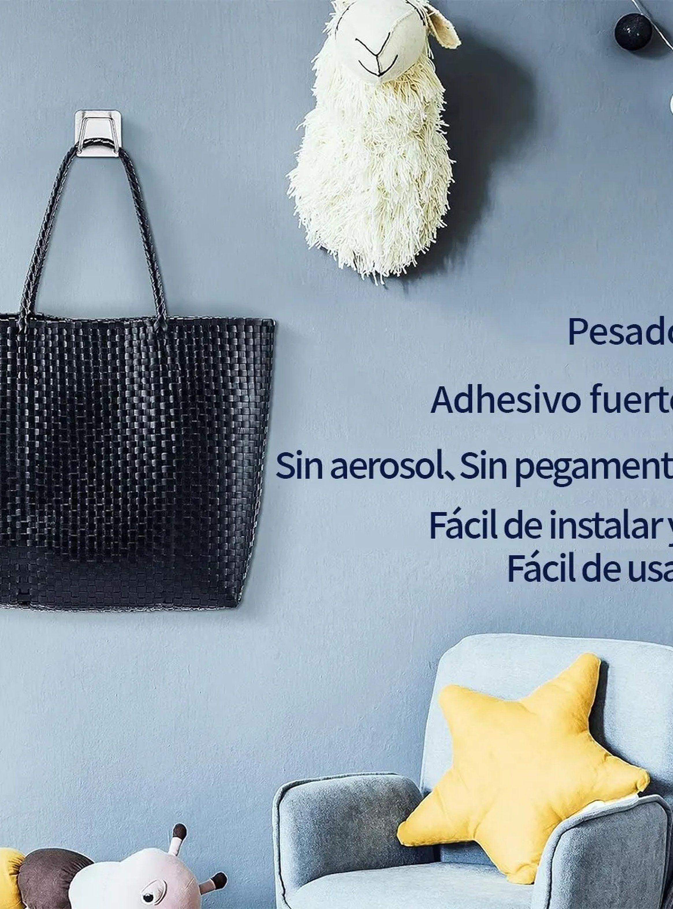 Colgadores Adhesivos de Acero Inoxidable 5cm Pack de 10-5