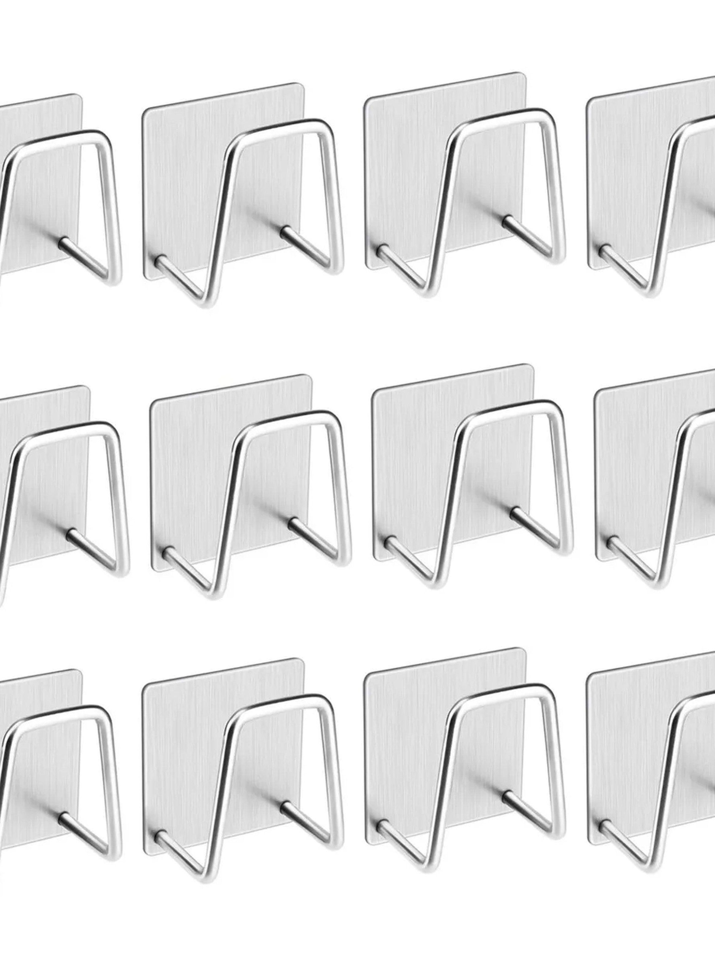 Colgadores Adhesivos de Acero Inoxidable 5cm Pack de 10-9