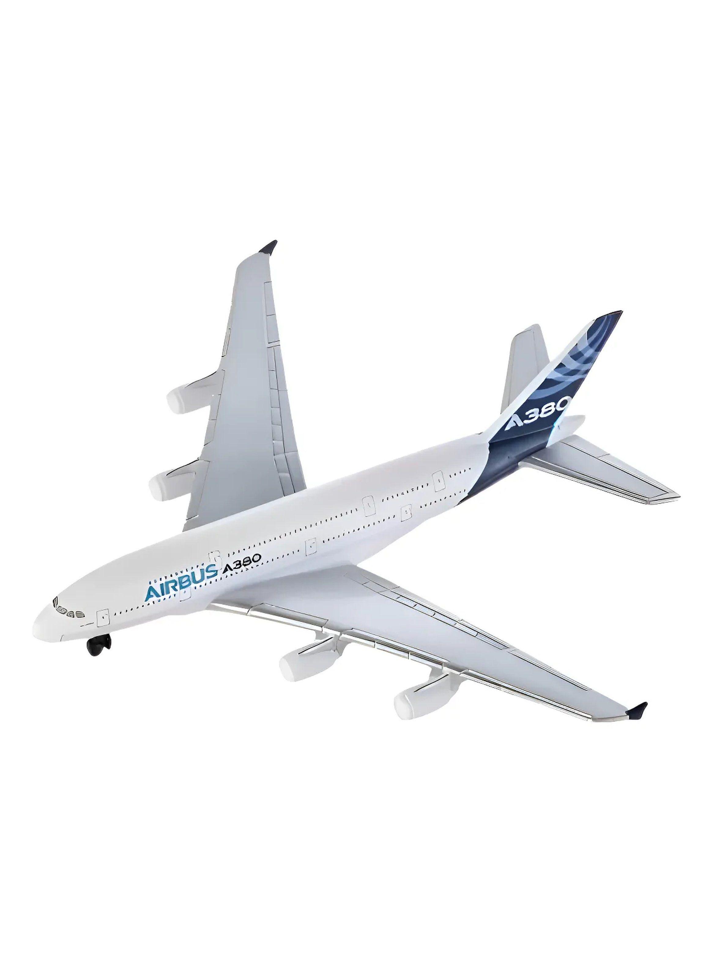 Modelo de Avión Airbus A380 Blanco Plástico Escala Decorativa-0