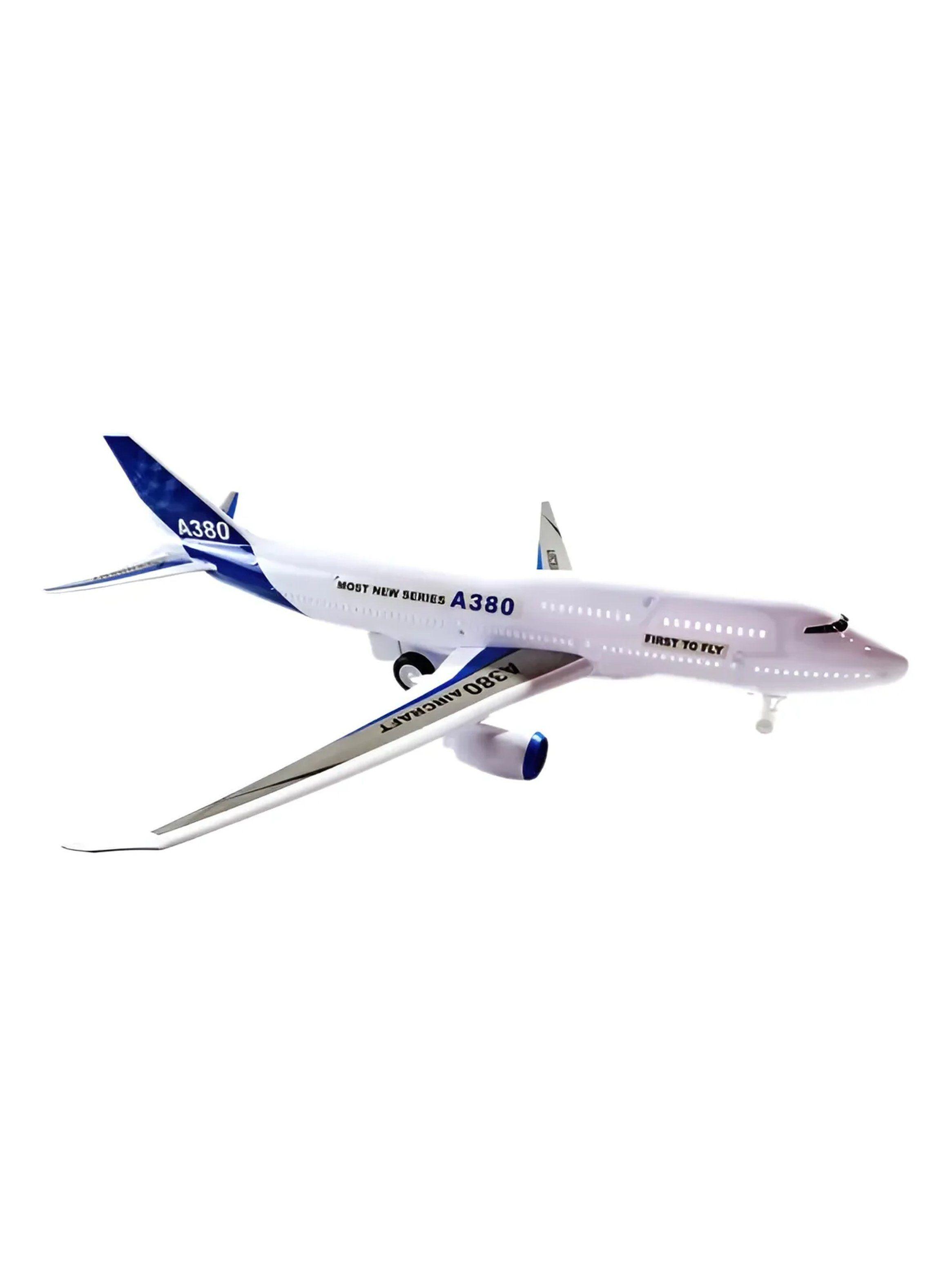 Modelo de Avión Airbus A380 Blanco Plástico Escala Decorativa-1
